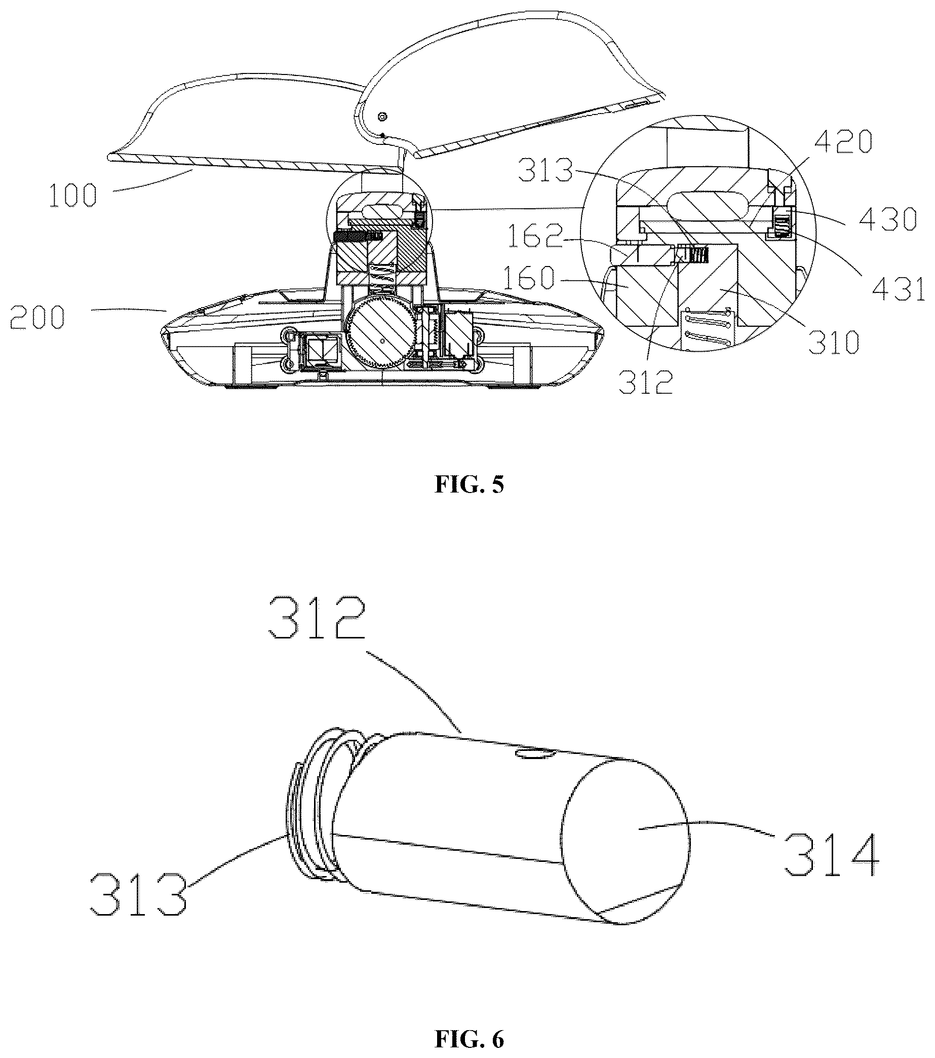 Patent US12616303 Figure 5 – Multidimensional rocking chair