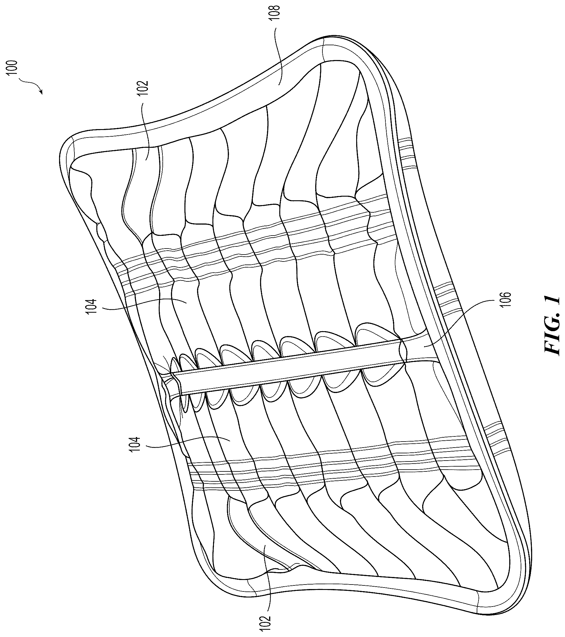 Patent US12616305 Figure 1 – Lightweight inflatable cushion