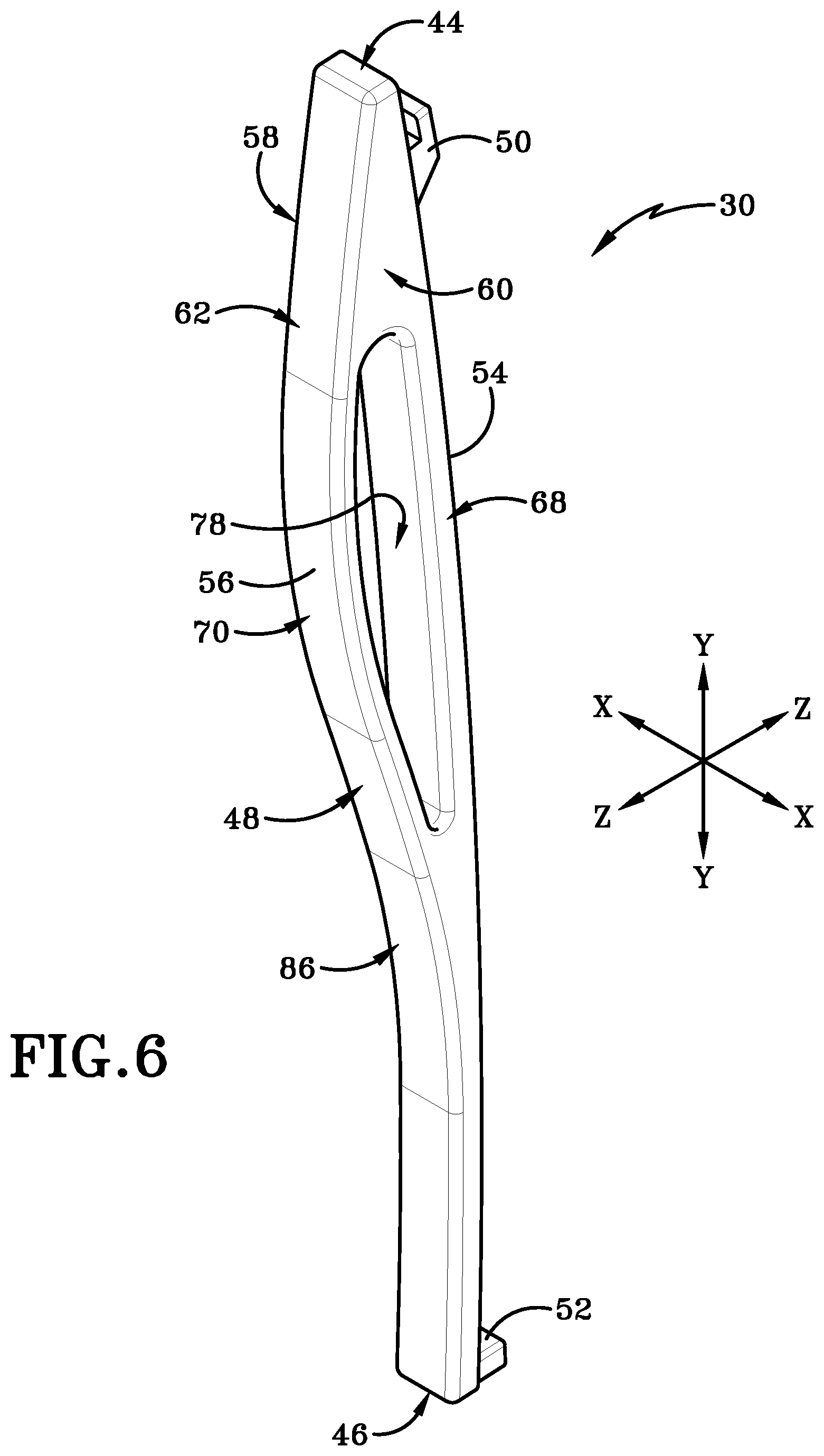 Patent US12616307 Figure 6 – Chair having rear handle assembly