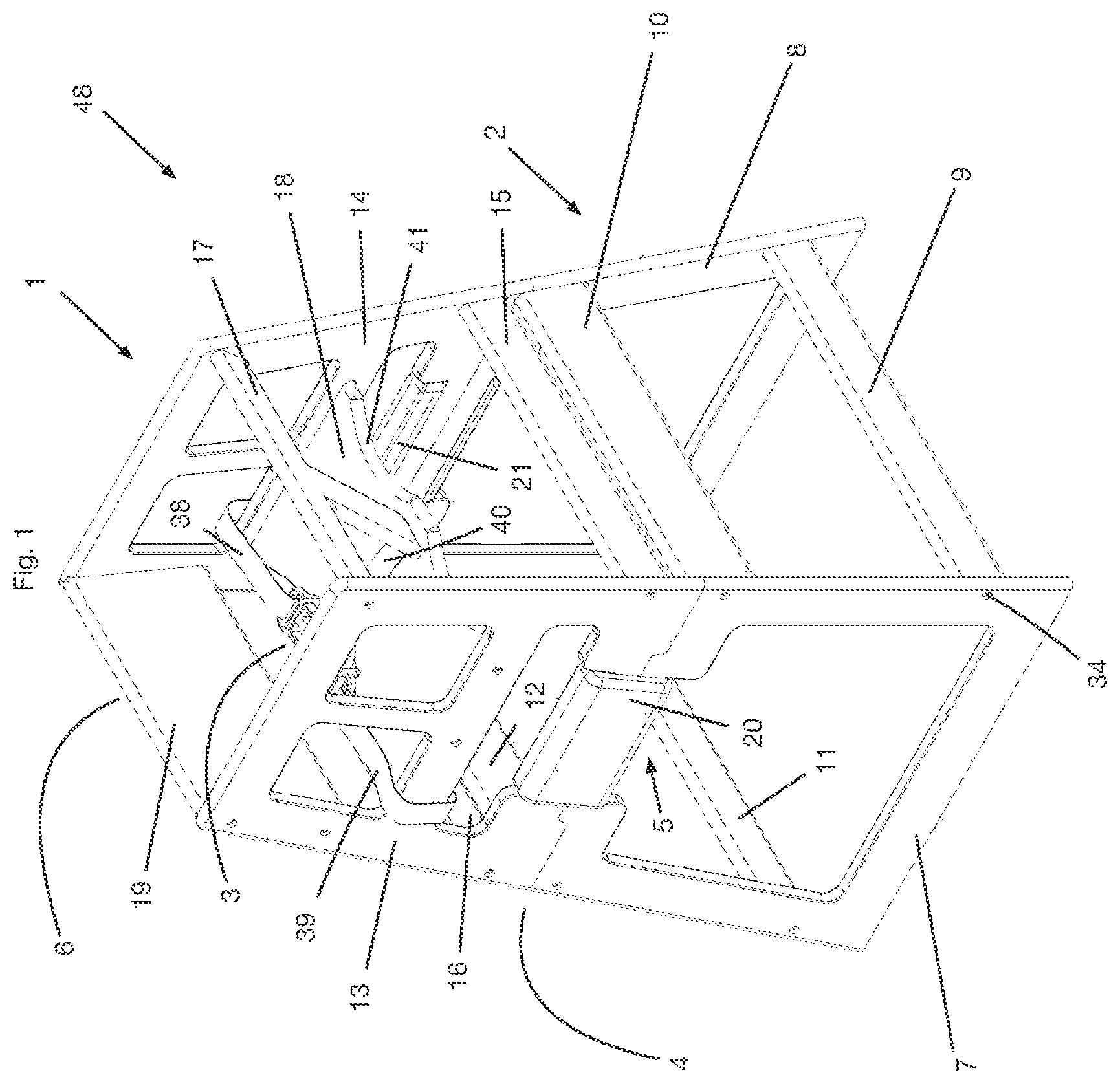 Patent US12616314 Figure 1 – Multi-part dishwasher-optimized high chair