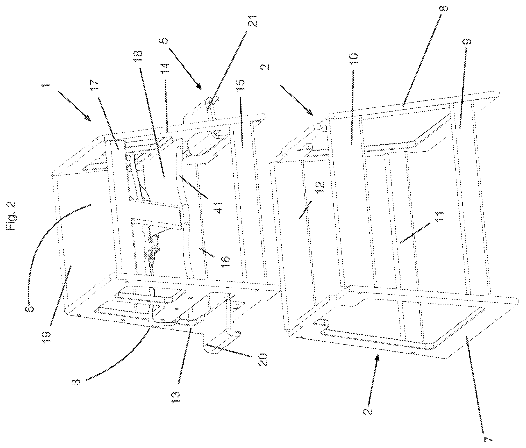 Patent US12616314 Figure 2 – Multi-part dishwasher-optimized high chair