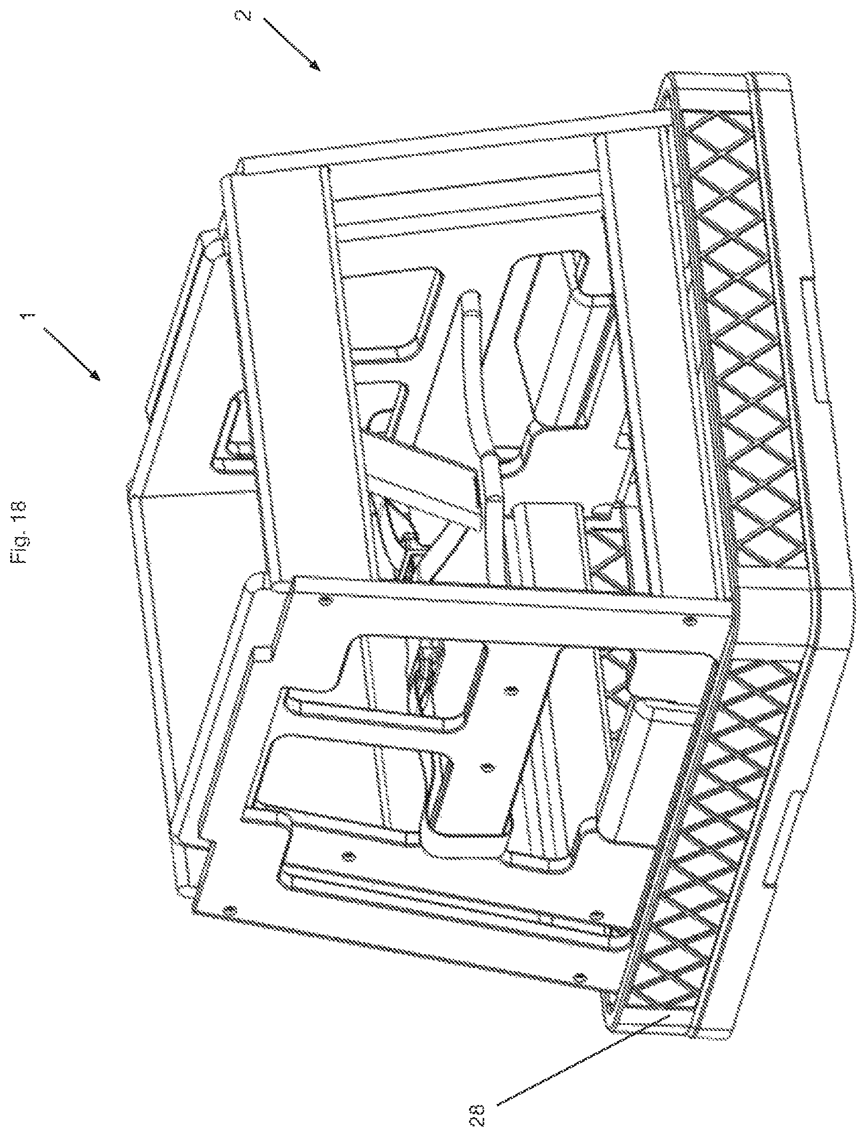 Patent US12616314 Figure 18 – Multi-part dishwasher-optimized high chair