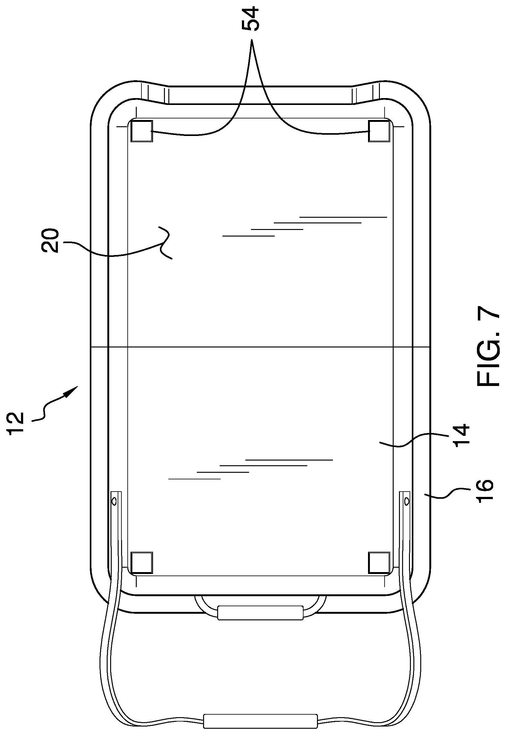 Patent US12616315 Figure 7 – Portable changing table device
