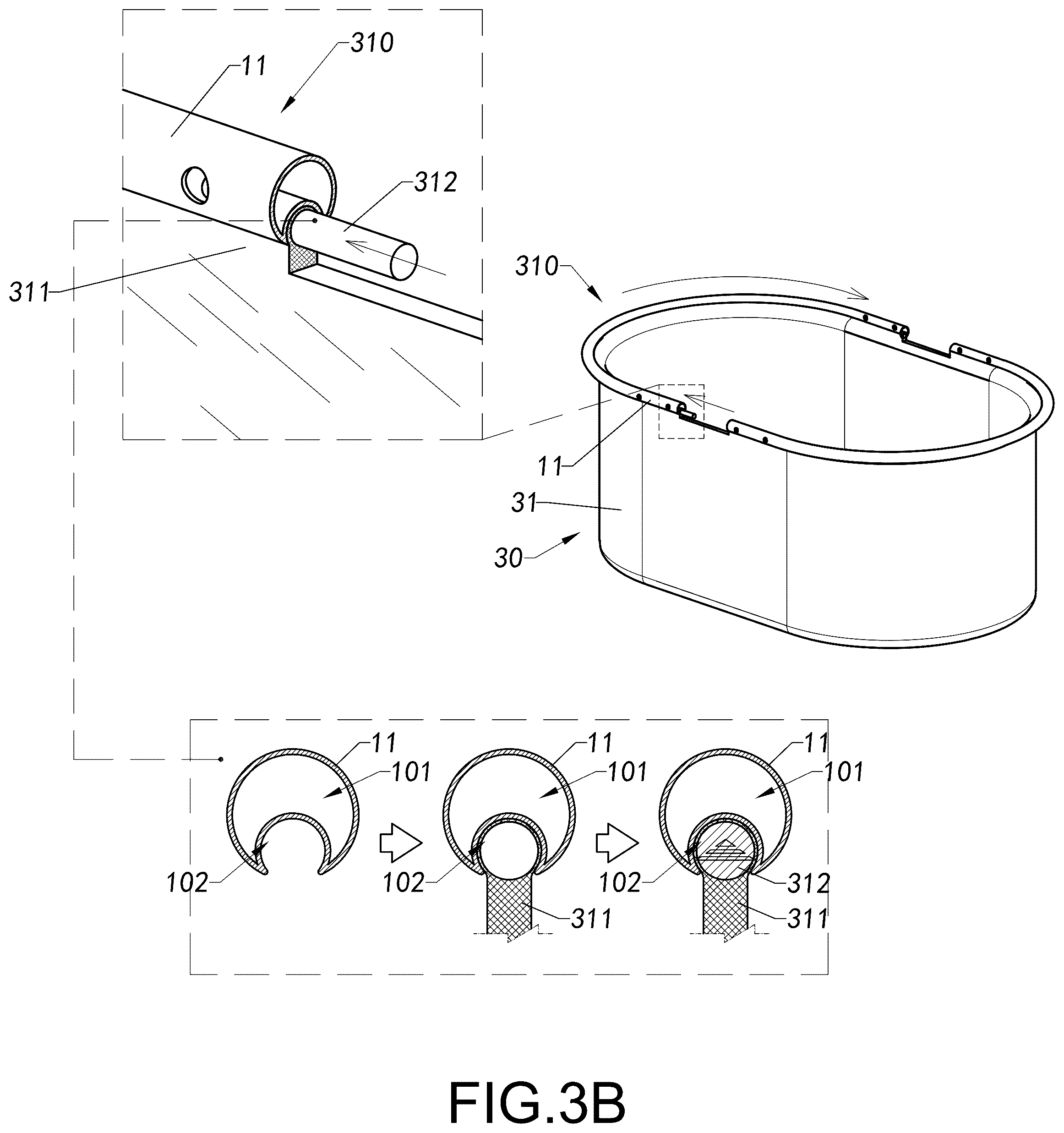 Patent US12616316 Figure 4 – Foldable container and foldable supporting frame thereof, and folding method
