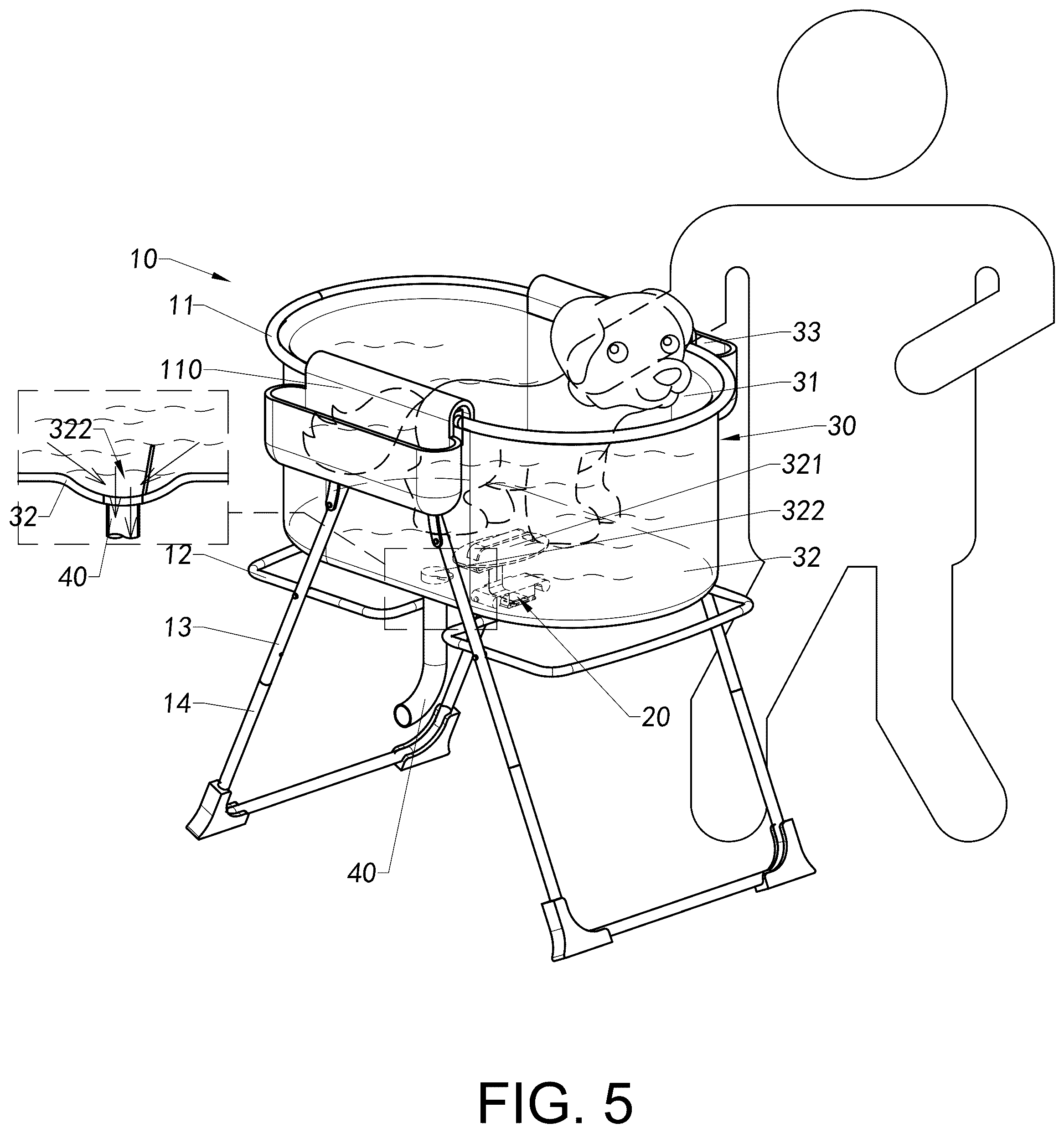 Patent US12616316 Figure 6 – Foldable container and foldable supporting frame thereof, and folding method