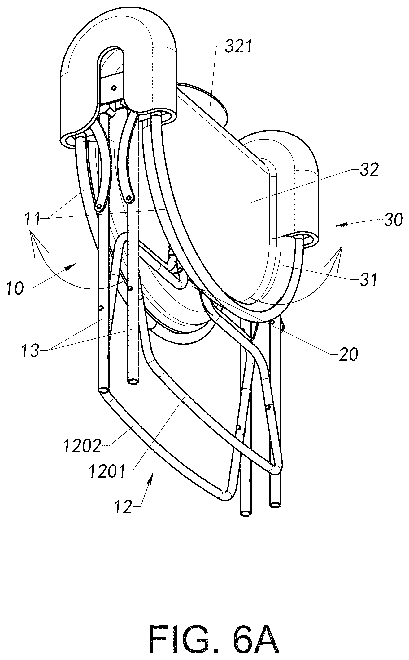 Patent US12616316 Figure 7 – Foldable container and foldable supporting frame thereof, and folding method