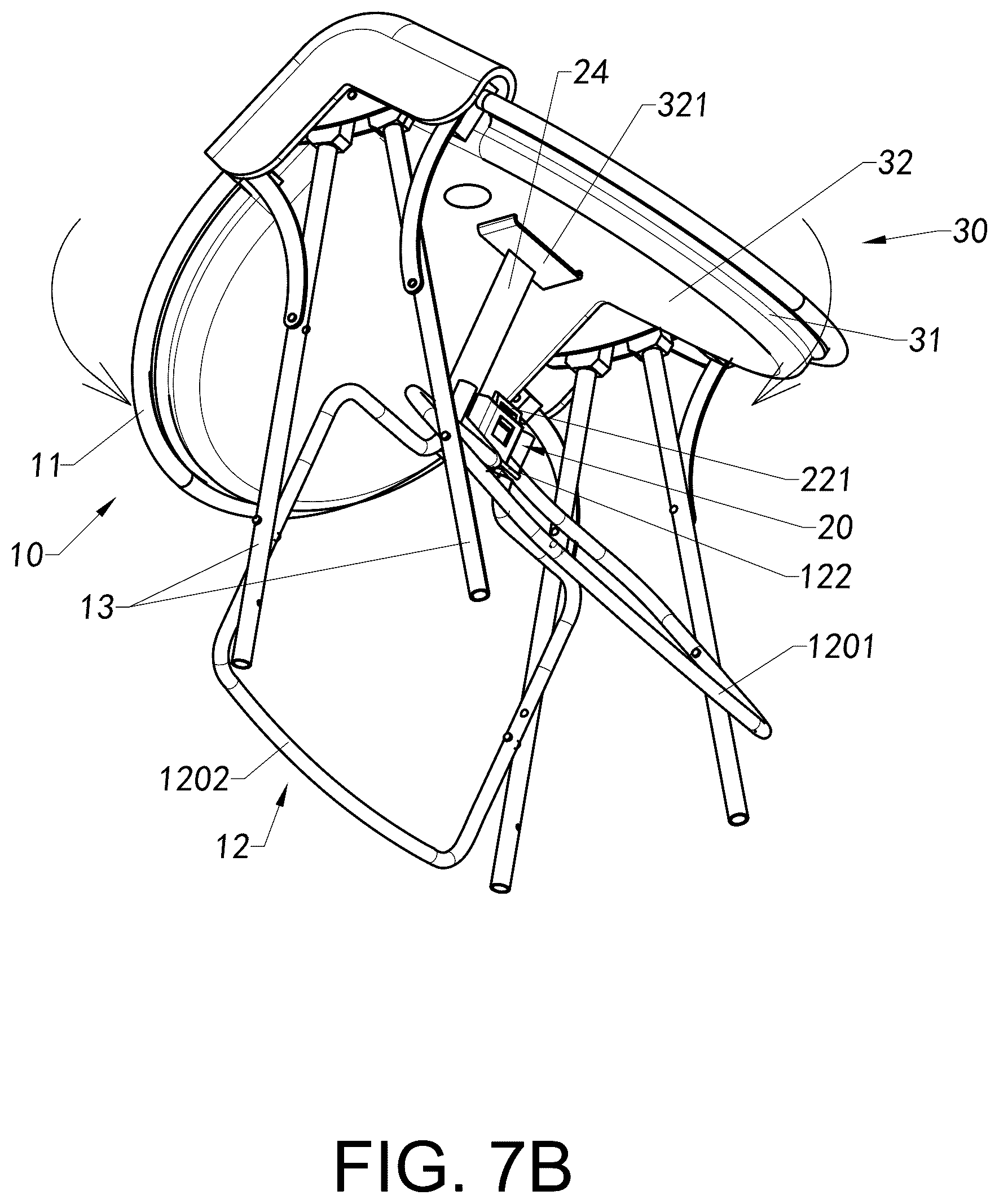 Patent US12616316 Figure 11 – Foldable container and foldable supporting frame thereof, and folding method