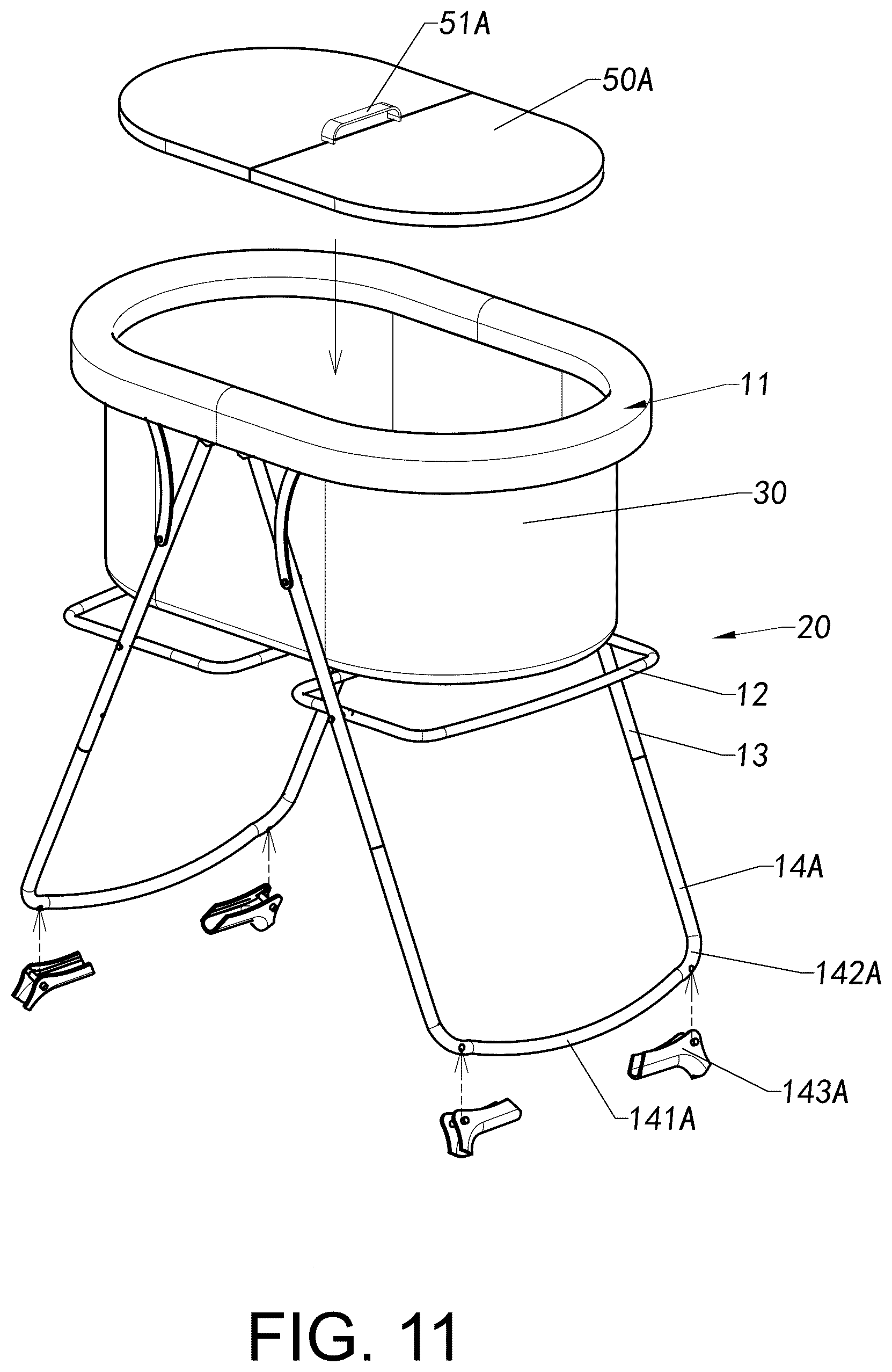 Patent US12616316 Figure 16 – Foldable container and foldable supporting frame thereof, and folding method