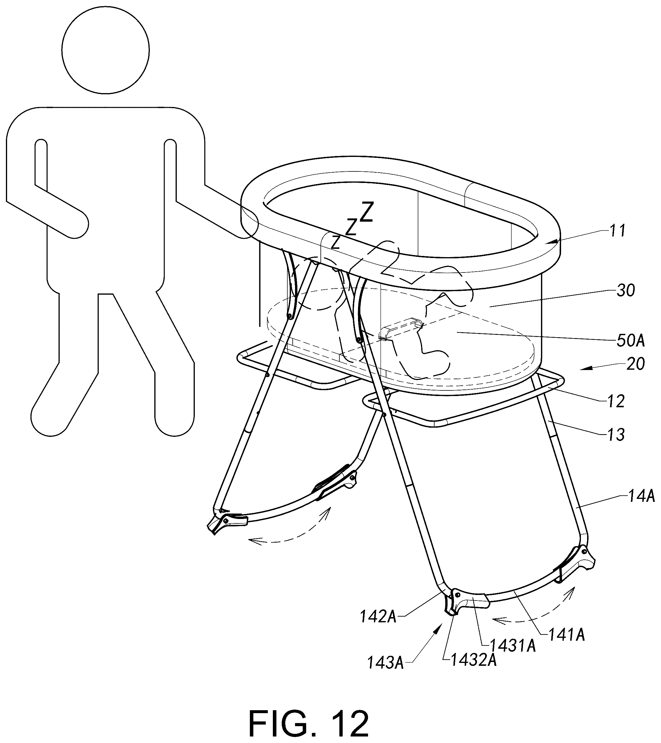 Patent US12616316 Figure 17 – Foldable container and foldable supporting frame thereof, and folding method