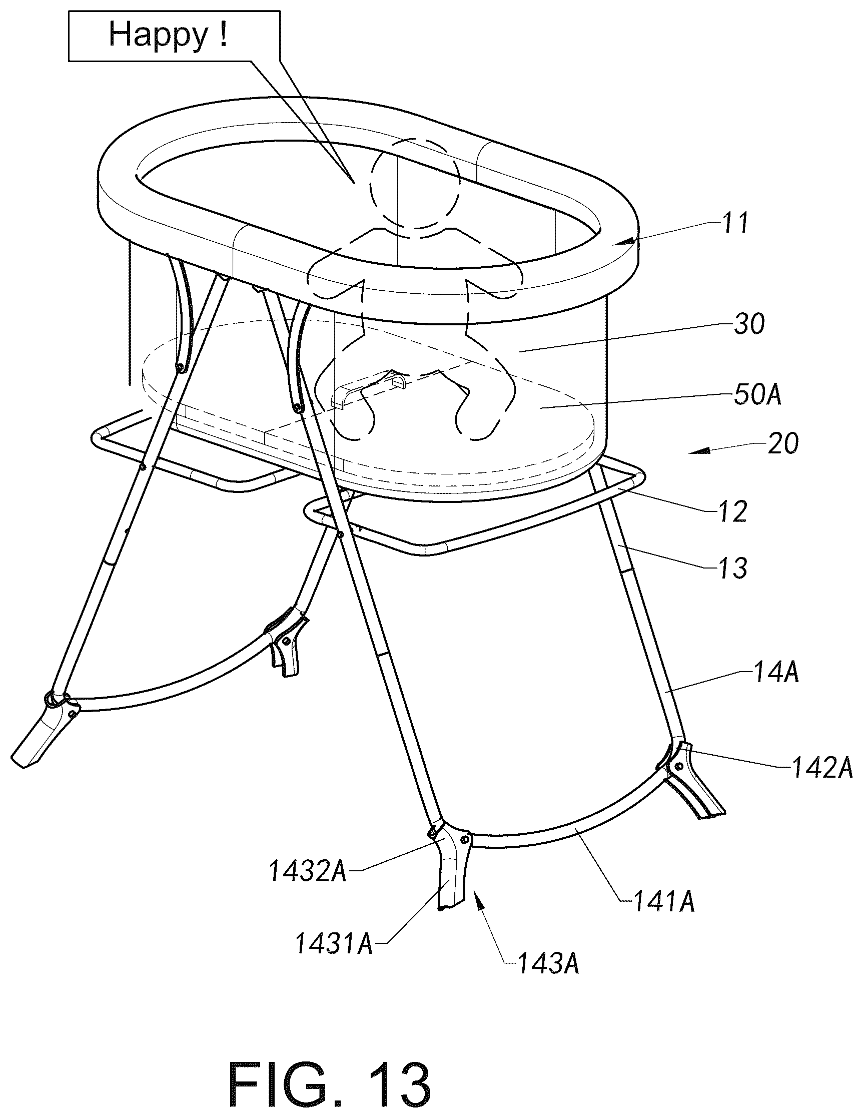 Patent US12616316 Figure 18 – Foldable container and foldable supporting frame thereof, and folding method