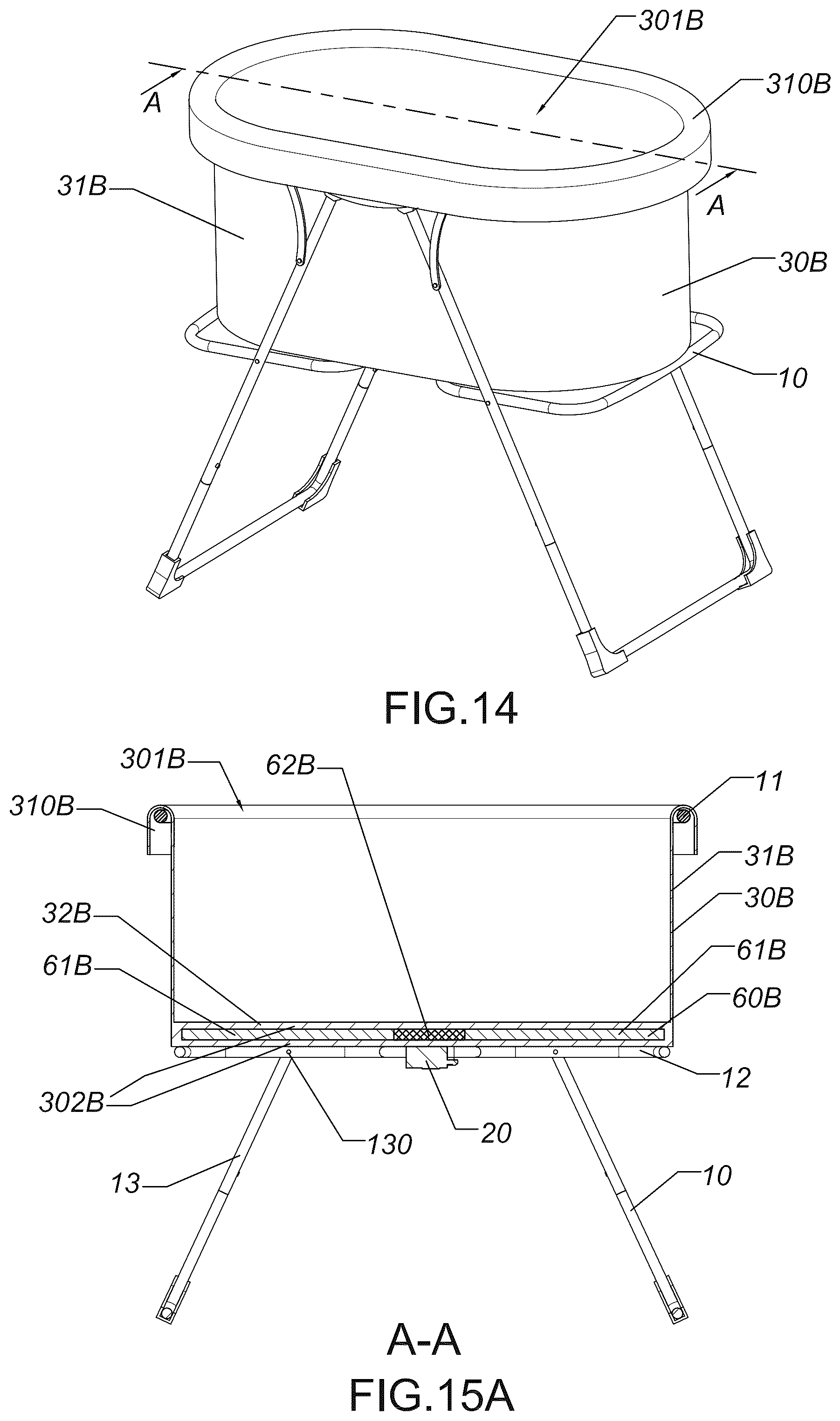 Patent US12616316 Figure 19 – Foldable container and foldable supporting frame thereof, and folding method