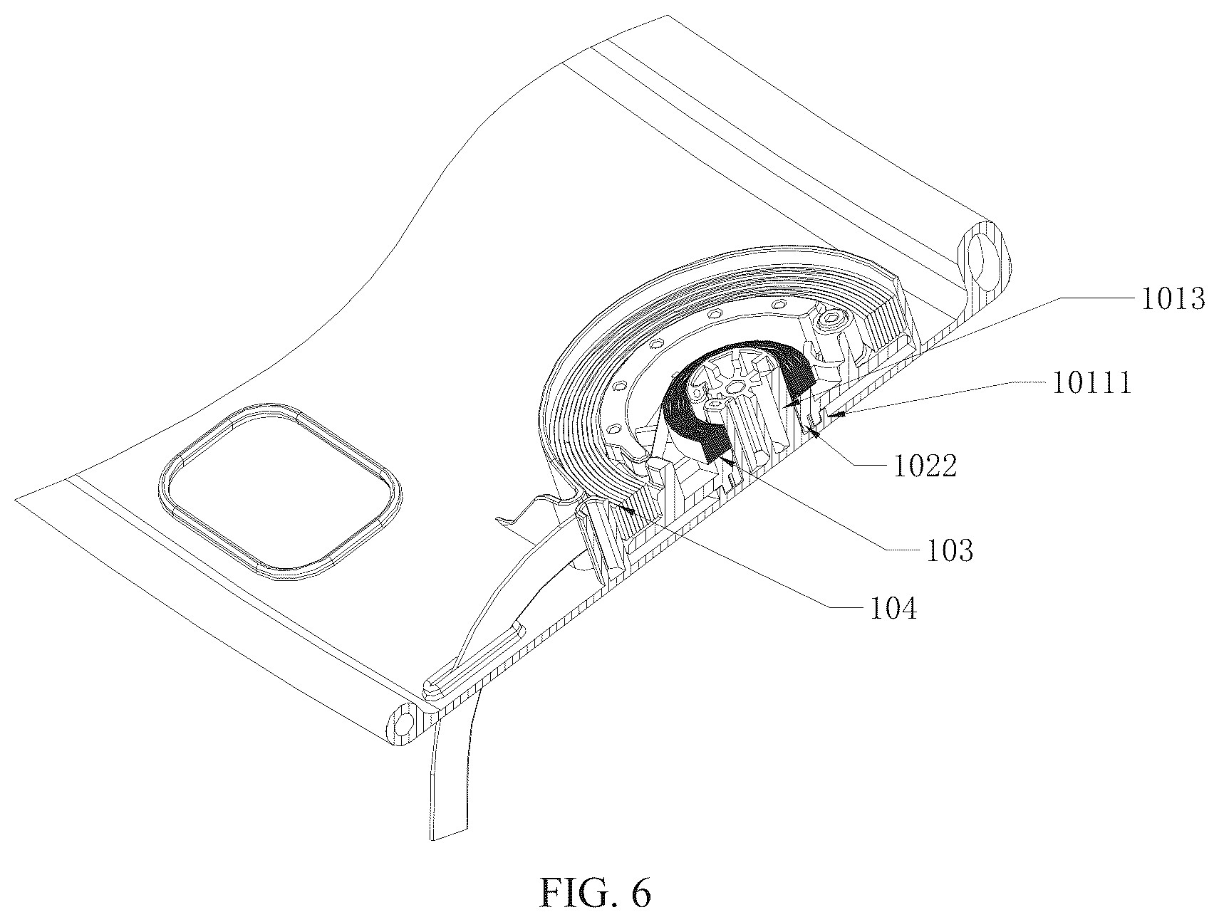 Patent US12616317 Figure 4 – Automatic webbing winding device and bedside bed having the same