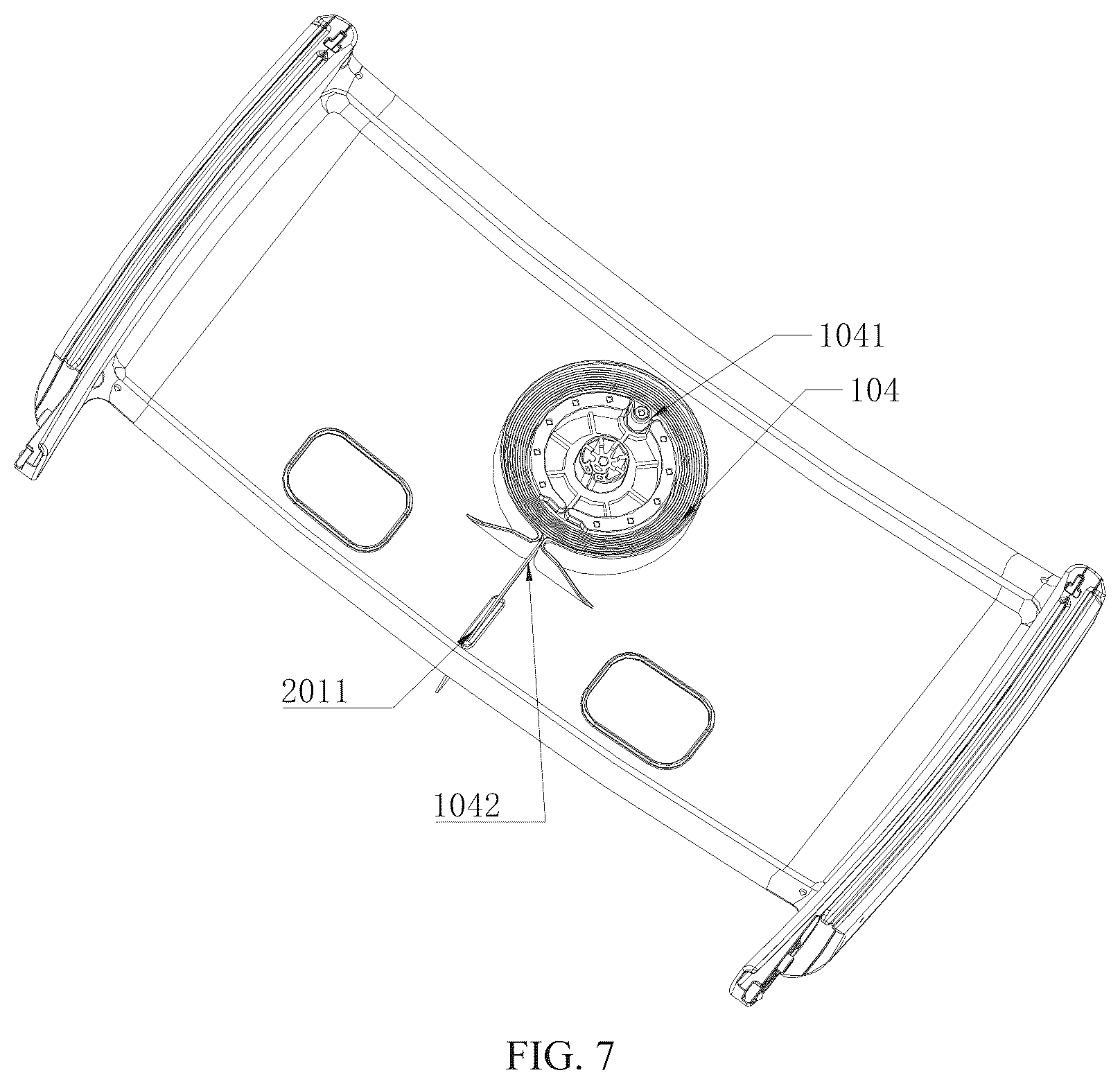 Patent US12616317 Figure 5 – Automatic webbing winding device and bedside bed having the same