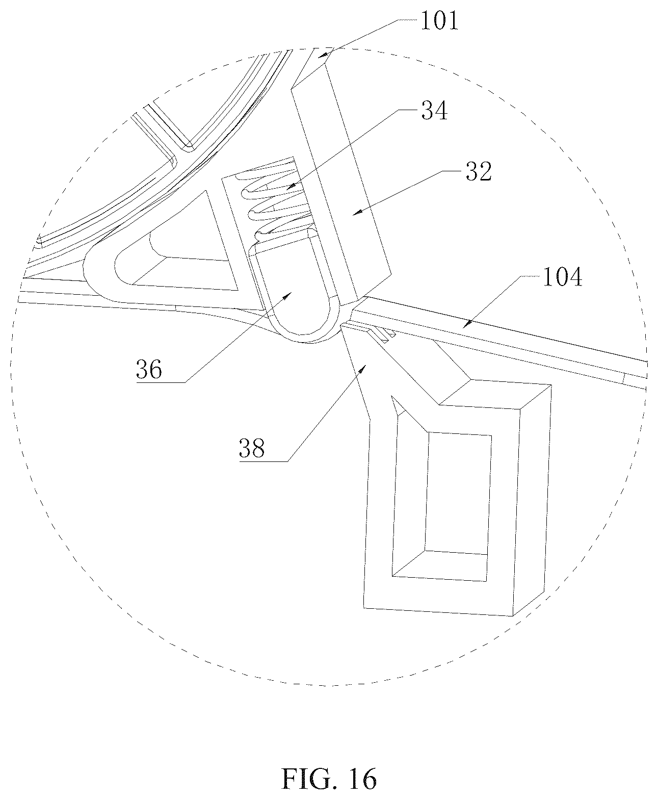 Patent US12616317 Figure 14 – Automatic webbing winding device and bedside bed having the same