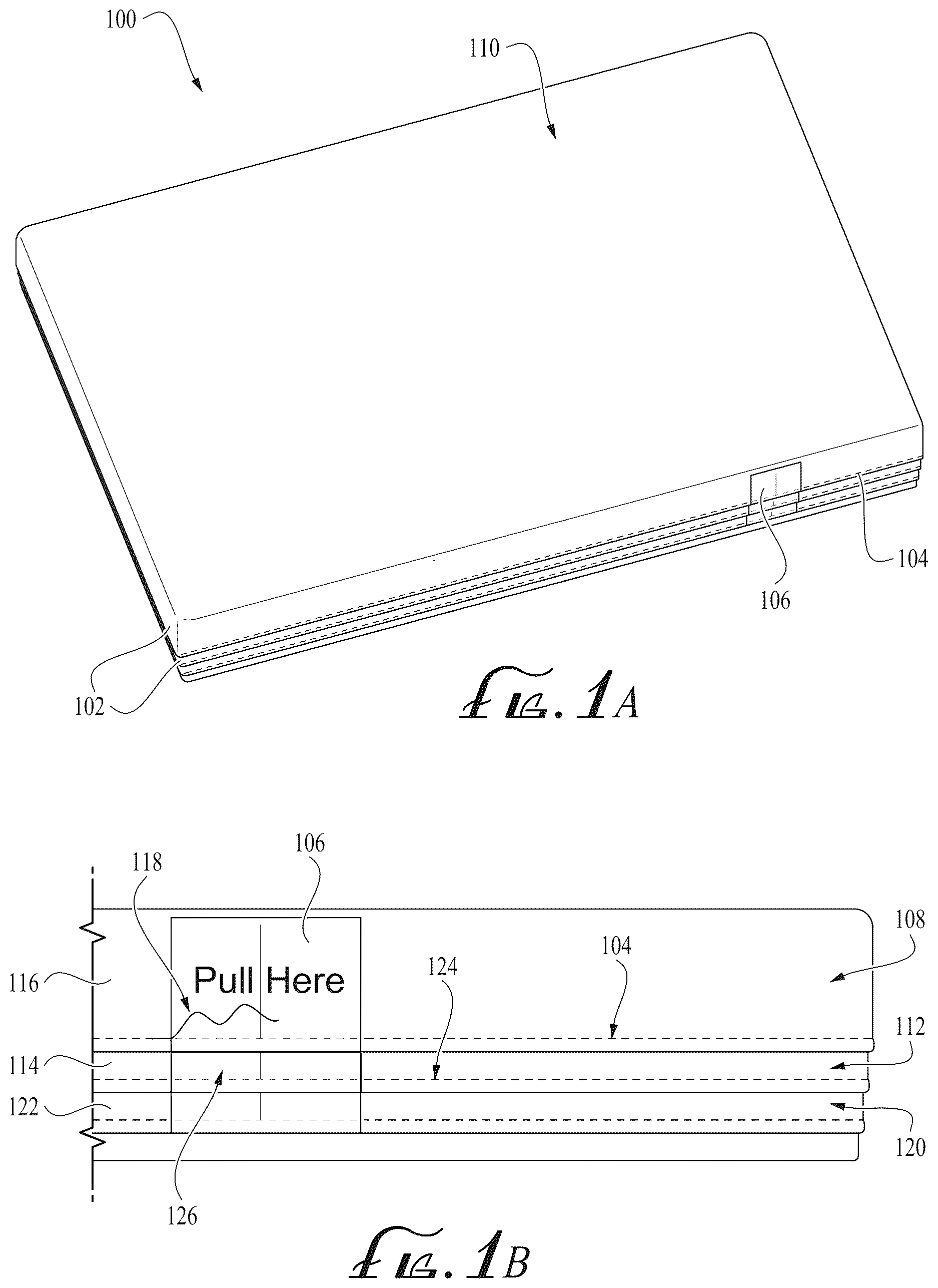 Patent US12616321 Figure 1 – Mattress cover with removable fabric layers