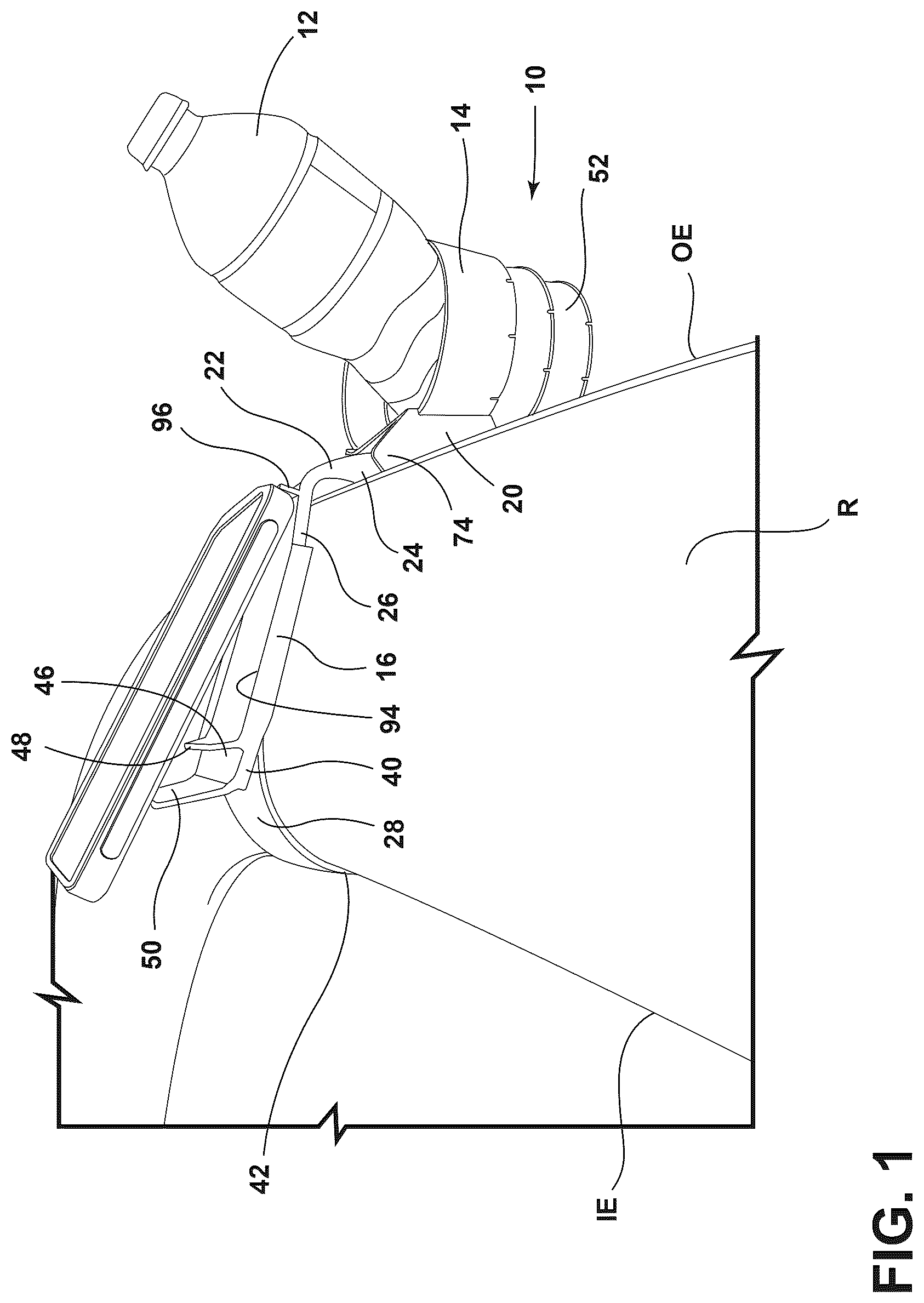 Patent US12616324 Figure 1 – Beverage caddy