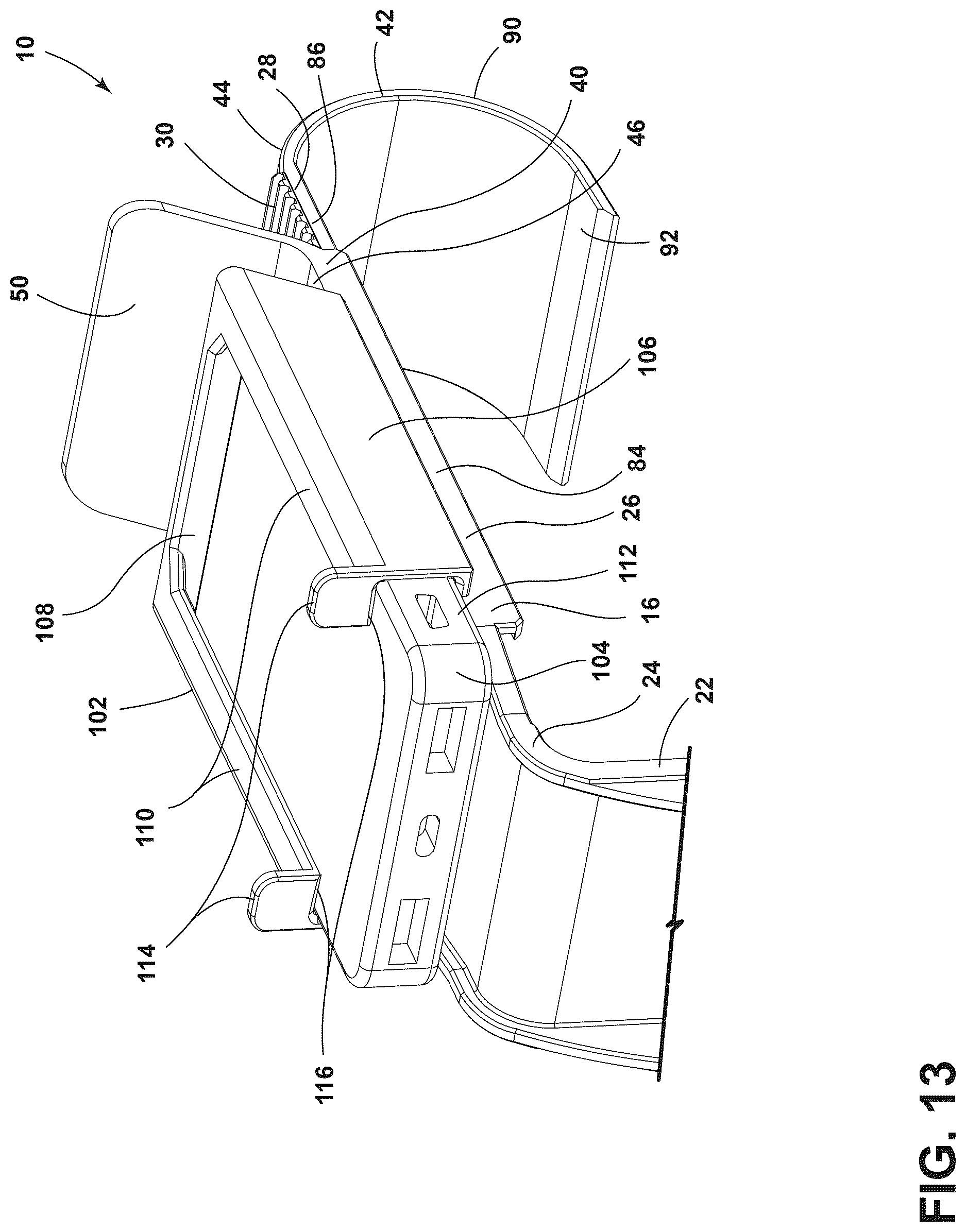 Patent US12616324 Figure 12 – Beverage caddy