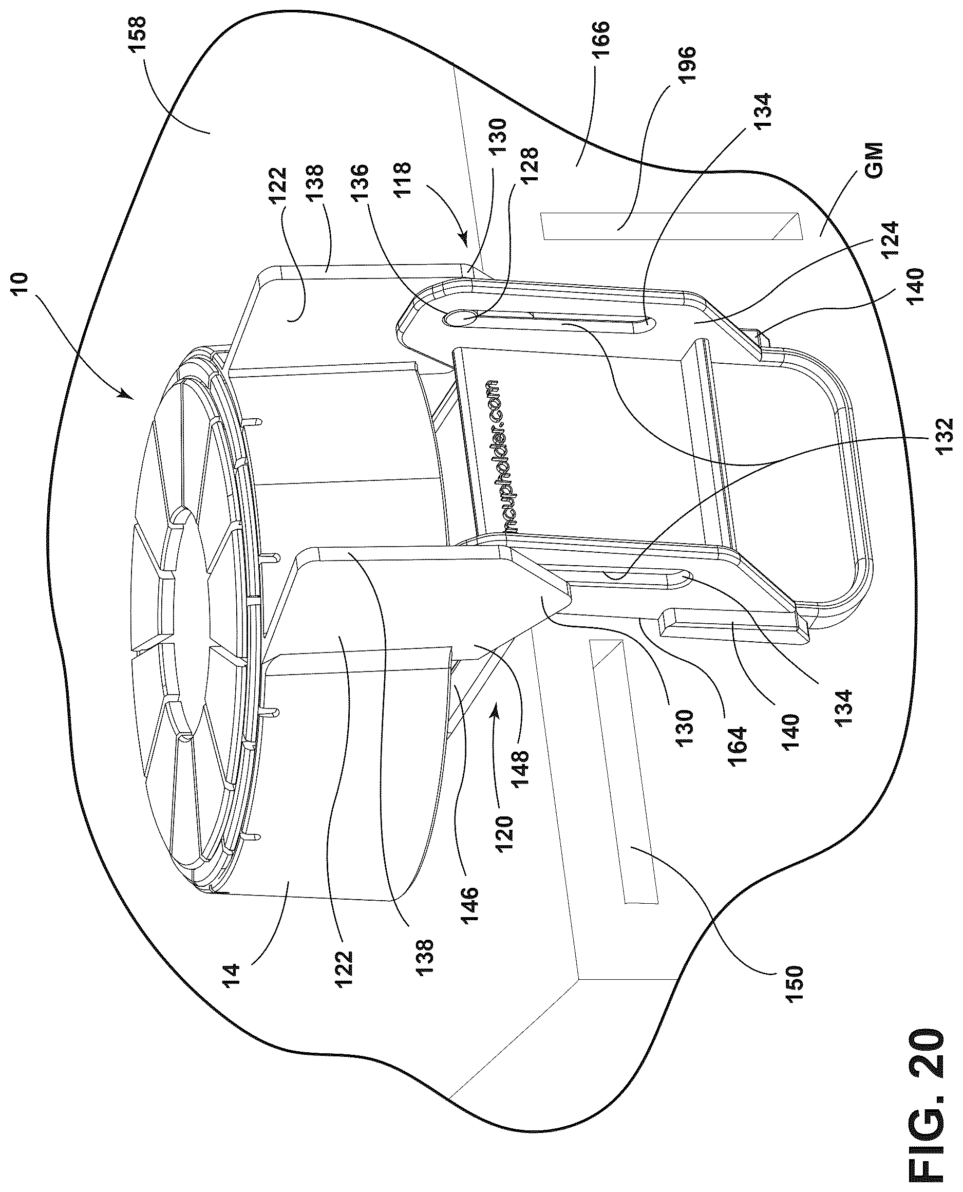Patent US12616324 Figure 17 – Beverage caddy