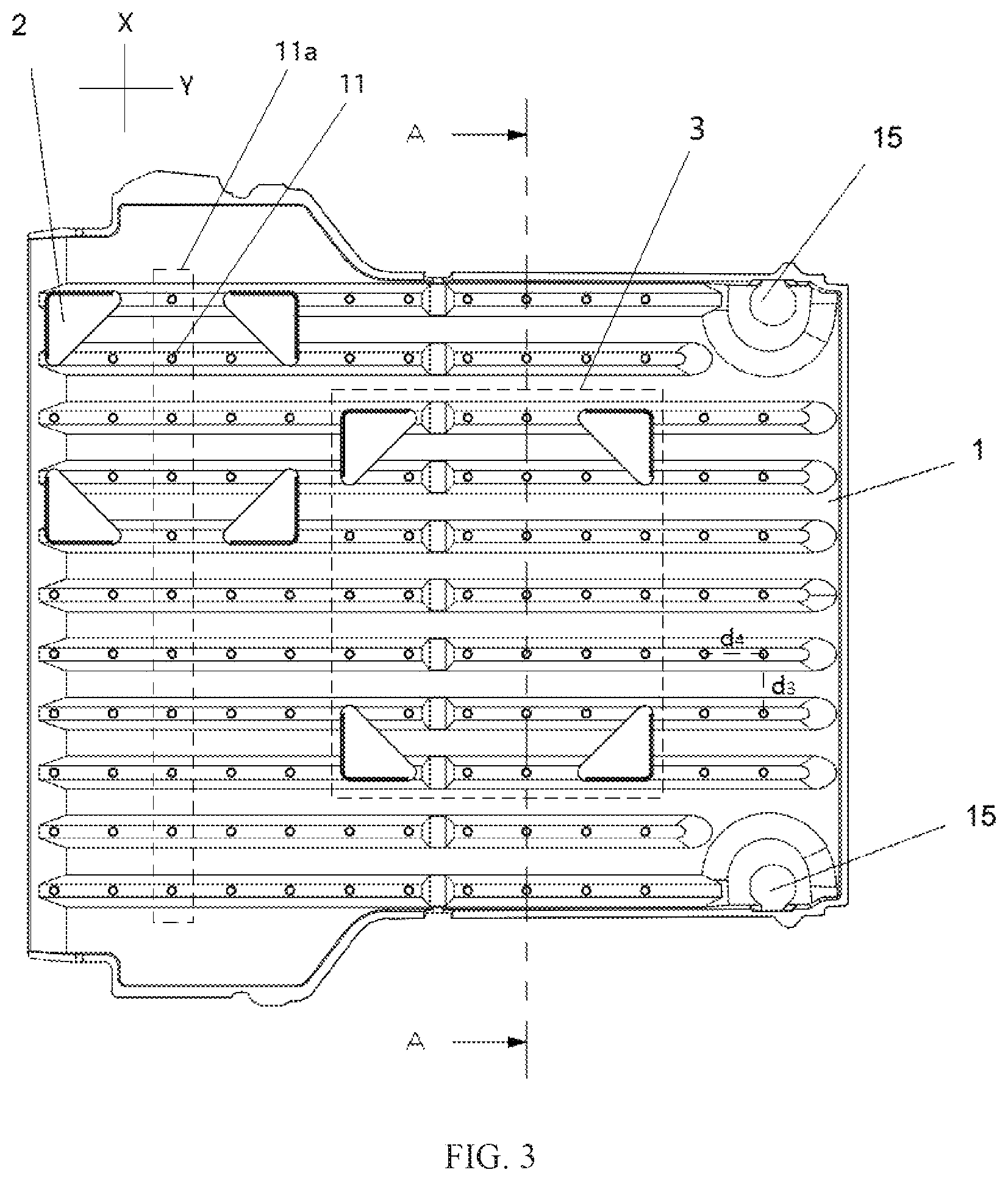 Patent US12616325 Figure 3 – Antiskid automobile warehouse mat with trilateral corner fixing member