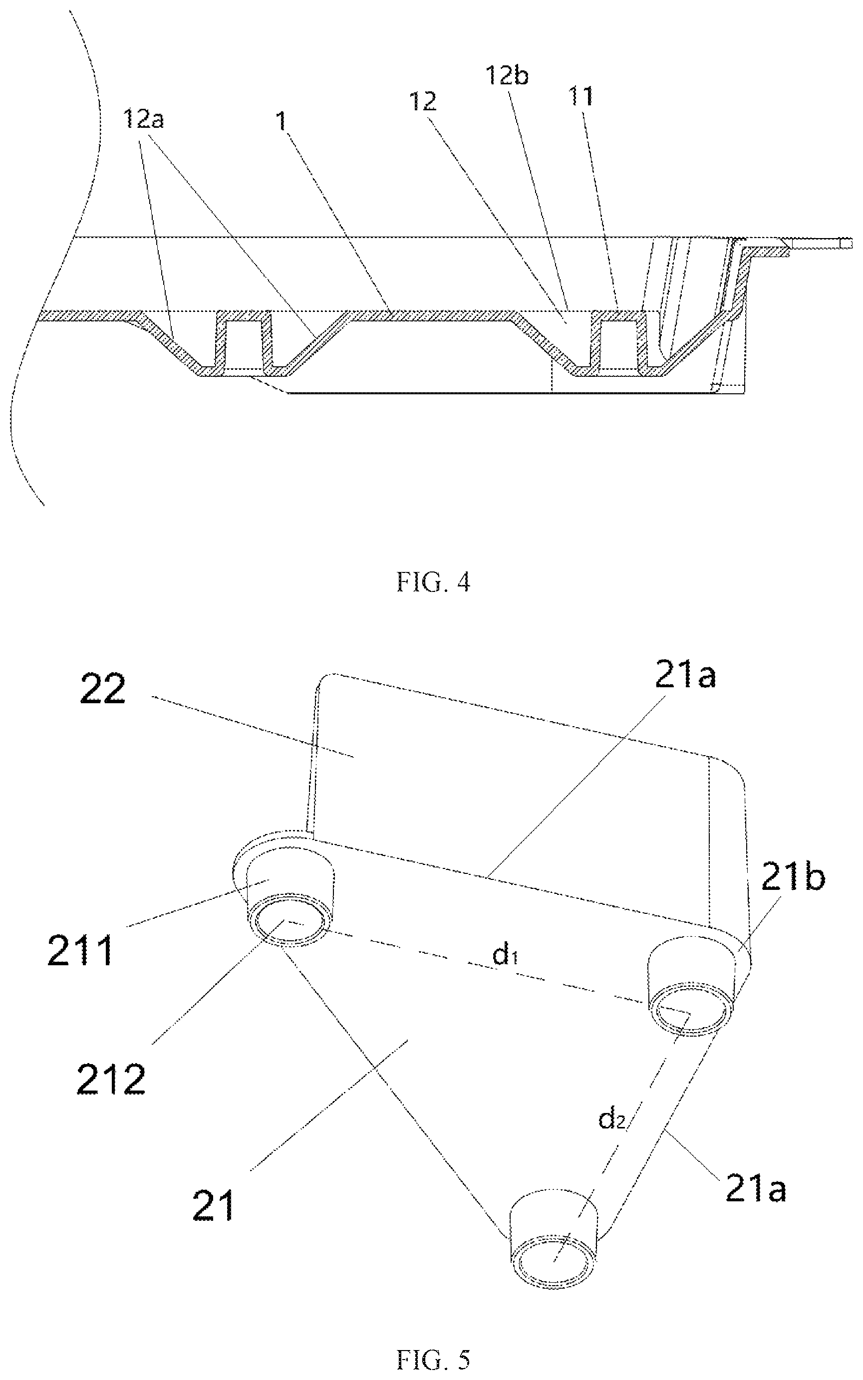 Patent US12616325 Figure 4 – Antiskid automobile warehouse mat with trilateral corner fixing member