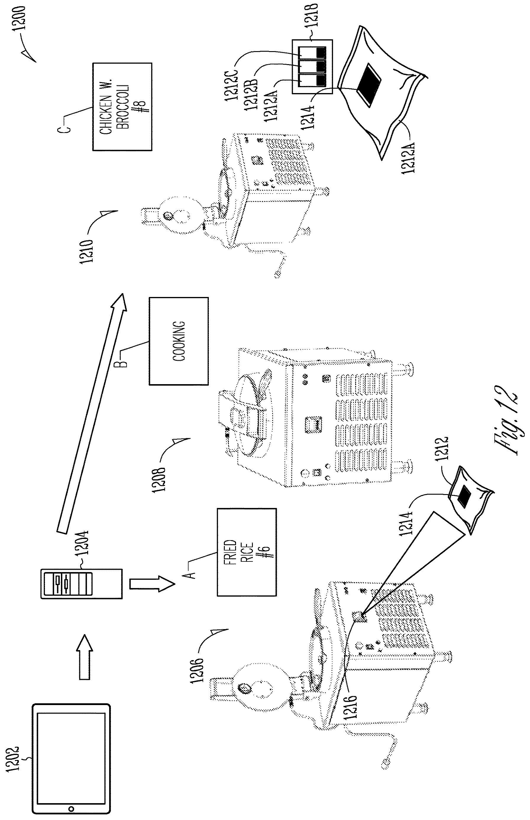 Patent US12616326 Figure 14 – Automated cooking system