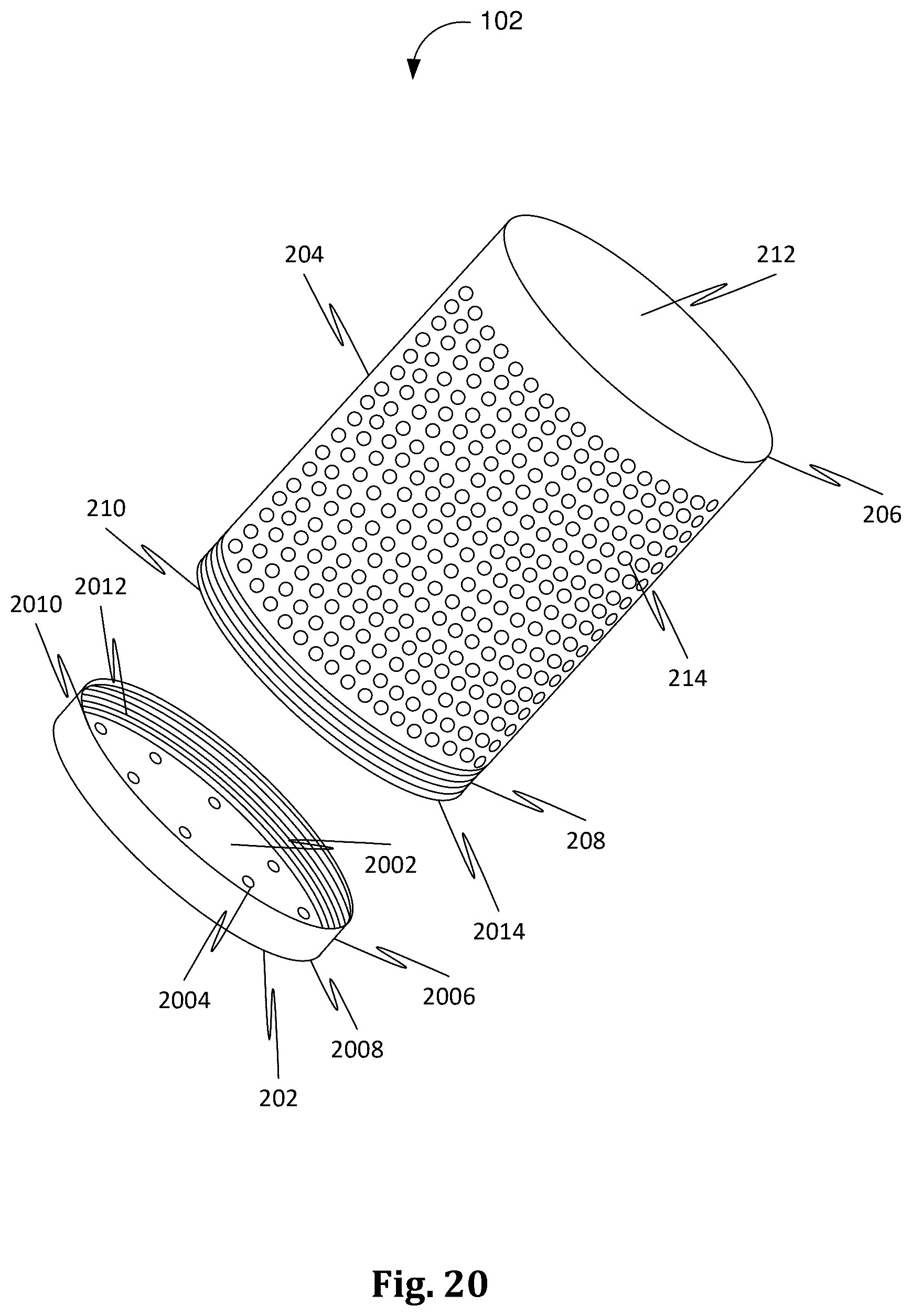 Patent US12616328 Figure 20 – Apparatus facilitating brewing of beverages in a container