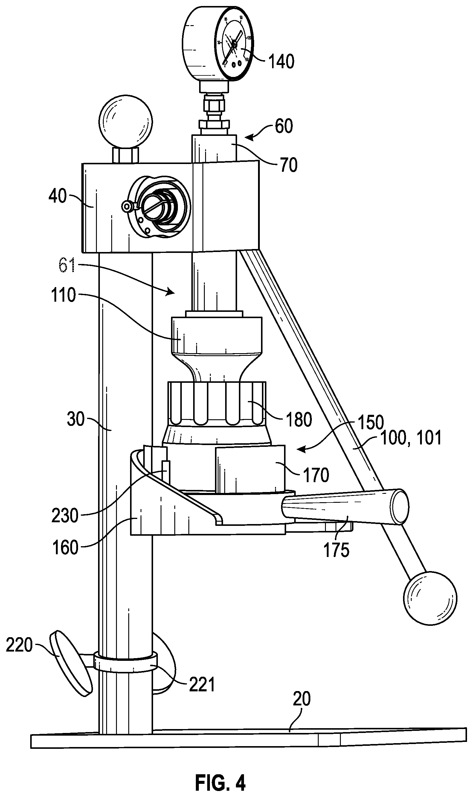 Patent US12616330 Figure 4 – Manual espresso machine