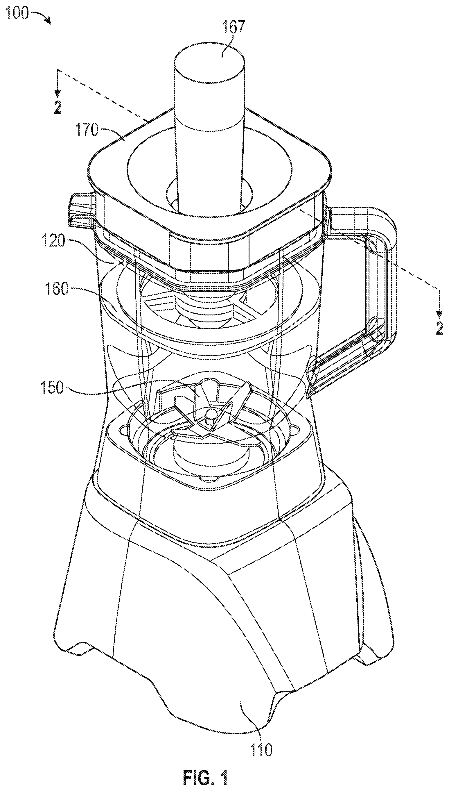 Patent US12616340 Figure 1 – Blender