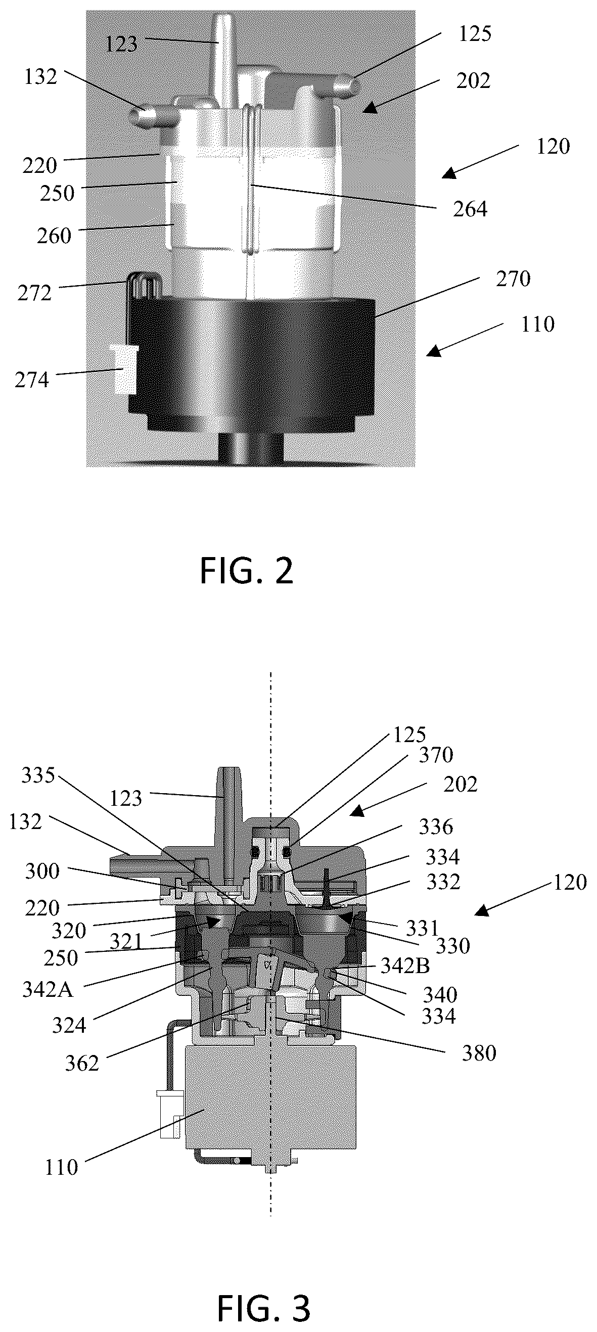 Patent US12616342 Figure 2 – Compact multi-chamber foam-at-a-distance pumps and dispensers