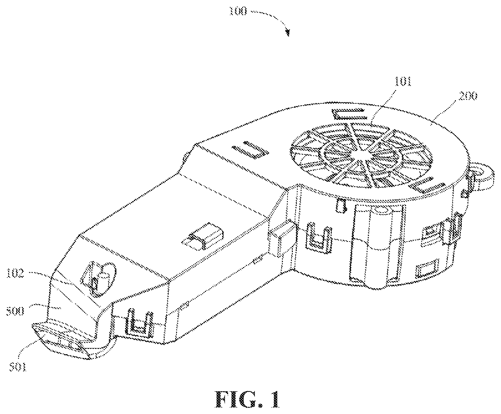 Patent US12616343 Figure 1 – Drying device, fixed seat assembly and toilet