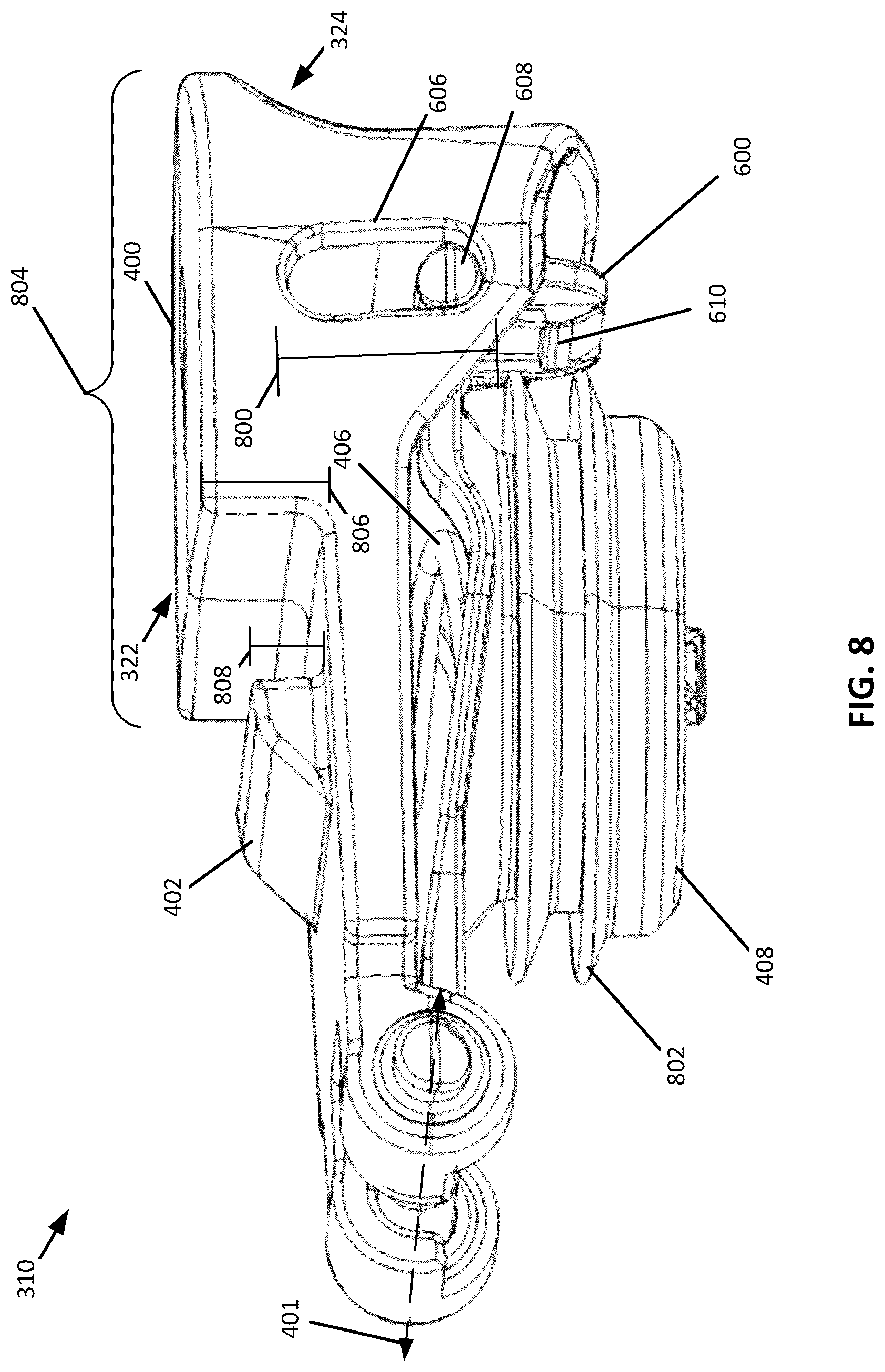 Patent US12616346 Figure 8 – Robotic cleaner