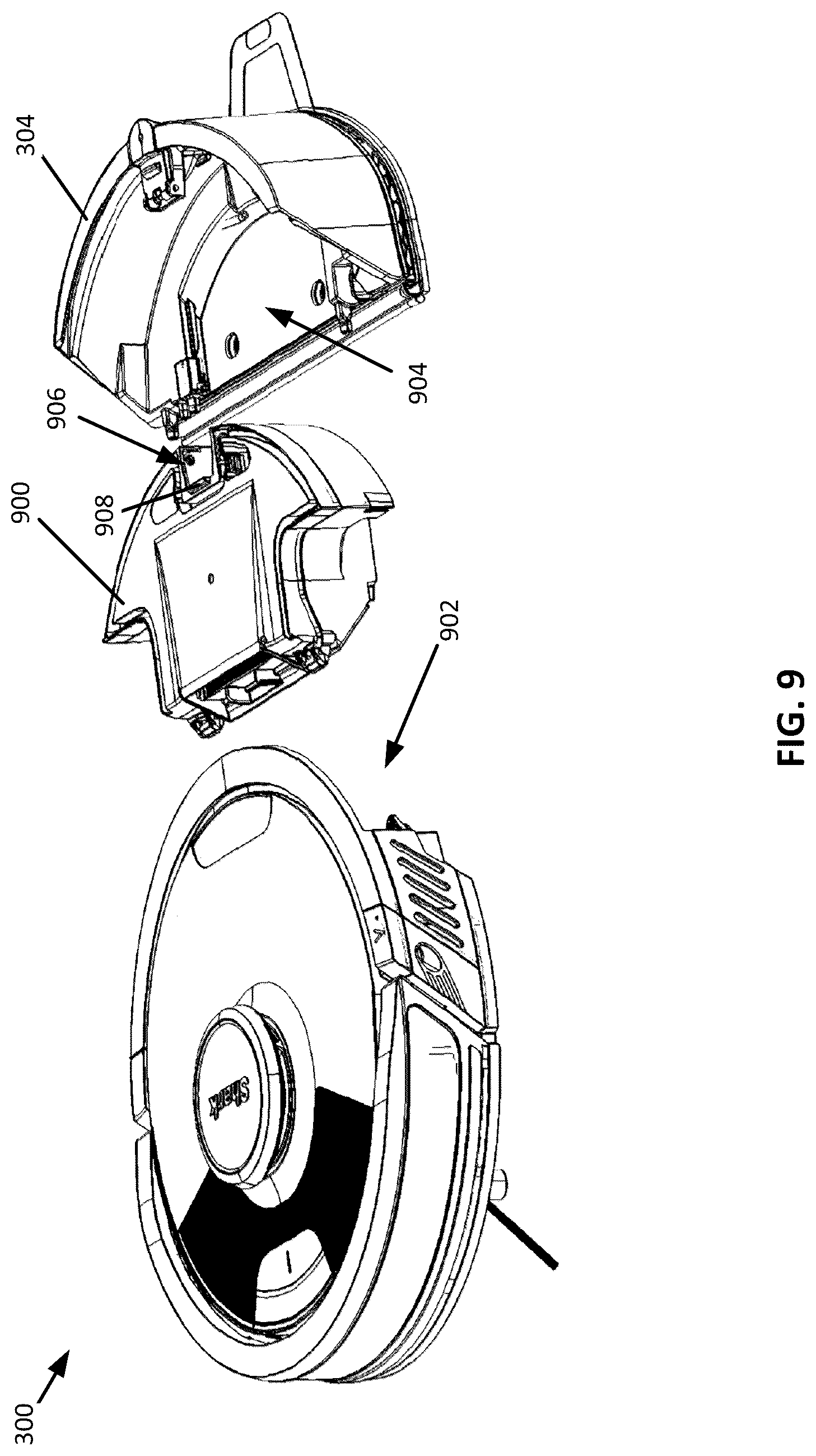 Patent US12616346 Figure 9 – Robotic cleaner