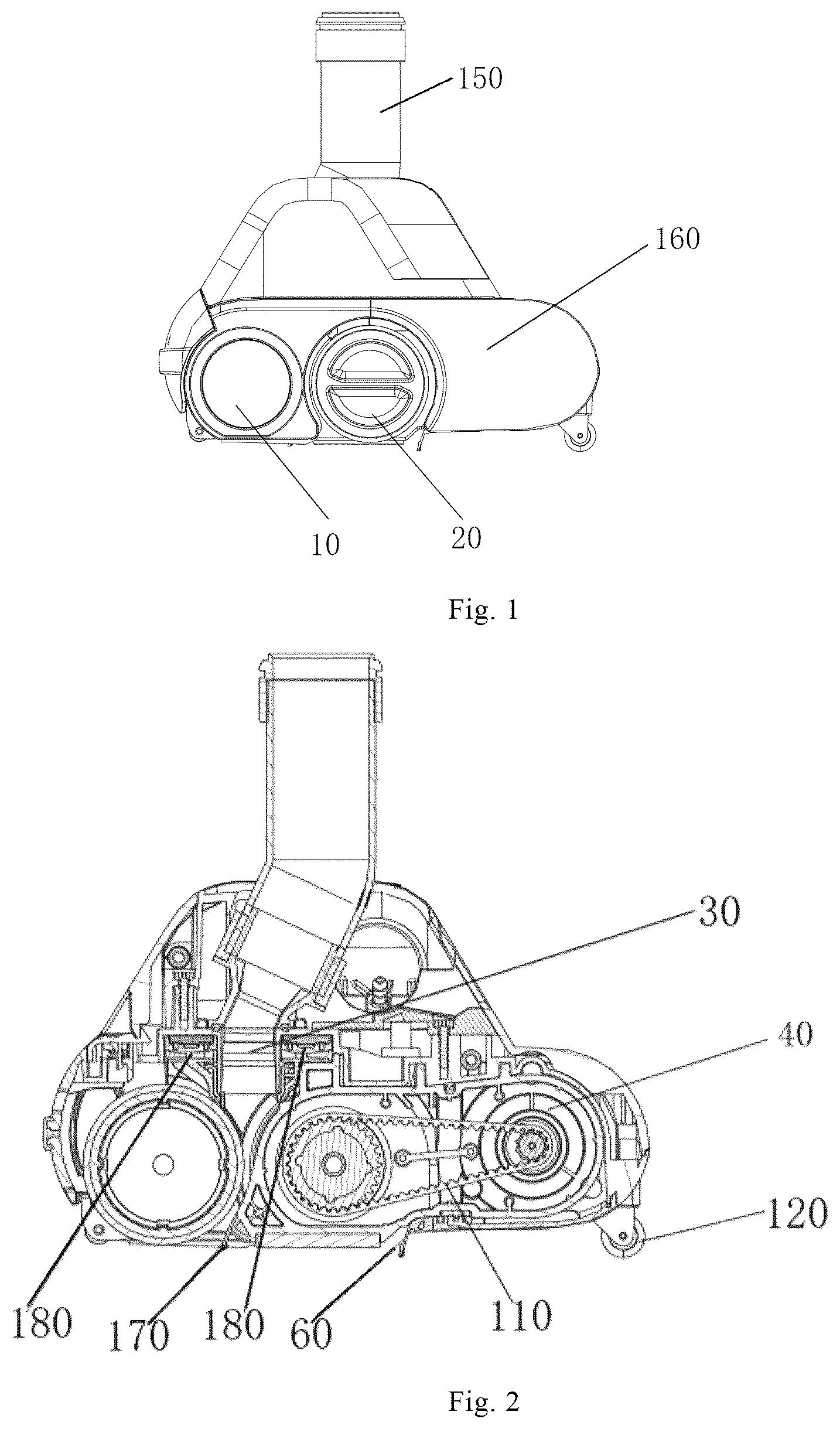 Patent US12616348 Figure 1 – Handheld cleaning device
