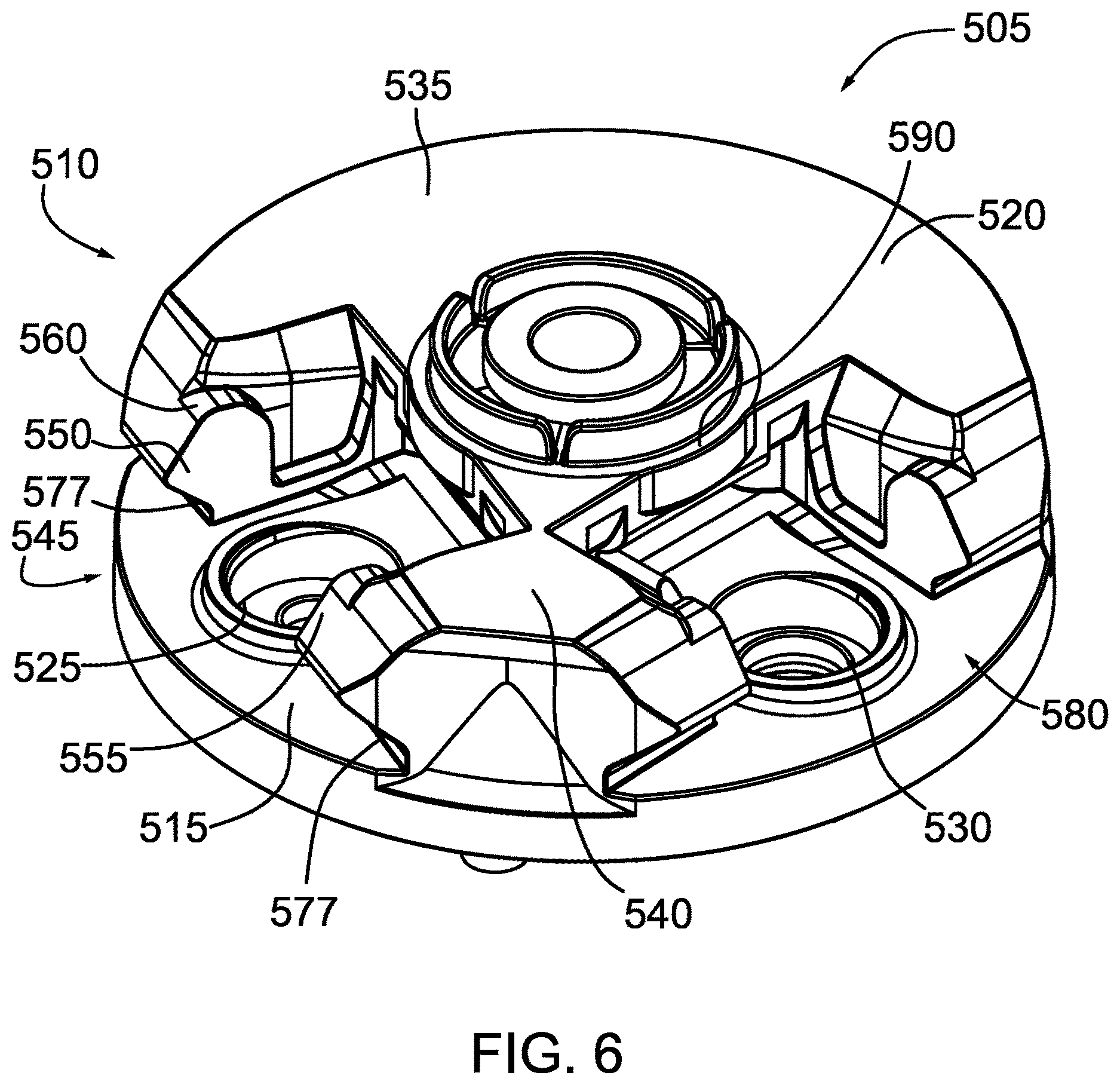 Patent US12616352 Figure 6 – Spray arm assembly and glasswasher incorporating the same
