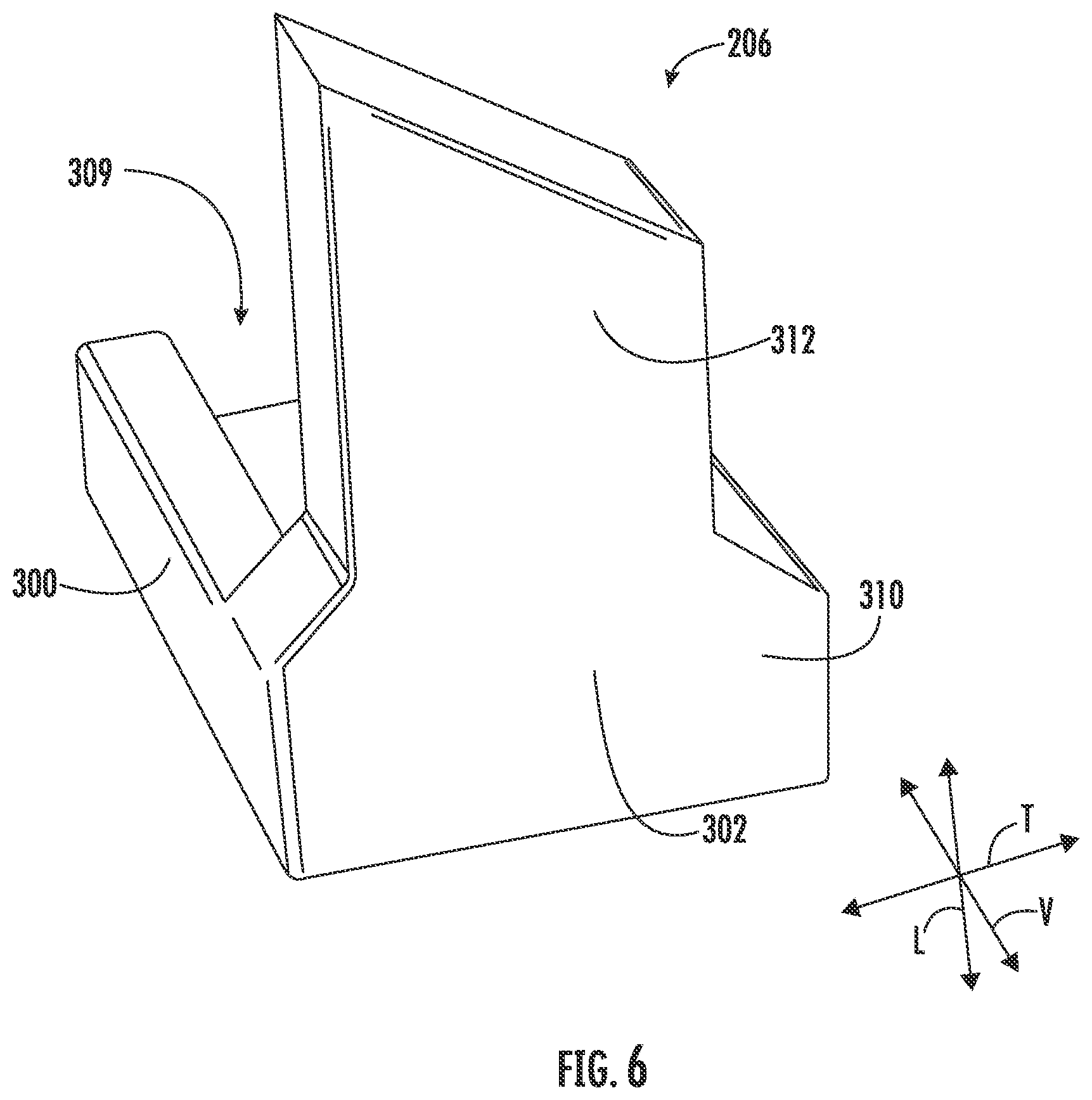 Patent US12616354 Figure 6 – Angled trailing side for a trigger head of a slide assembly