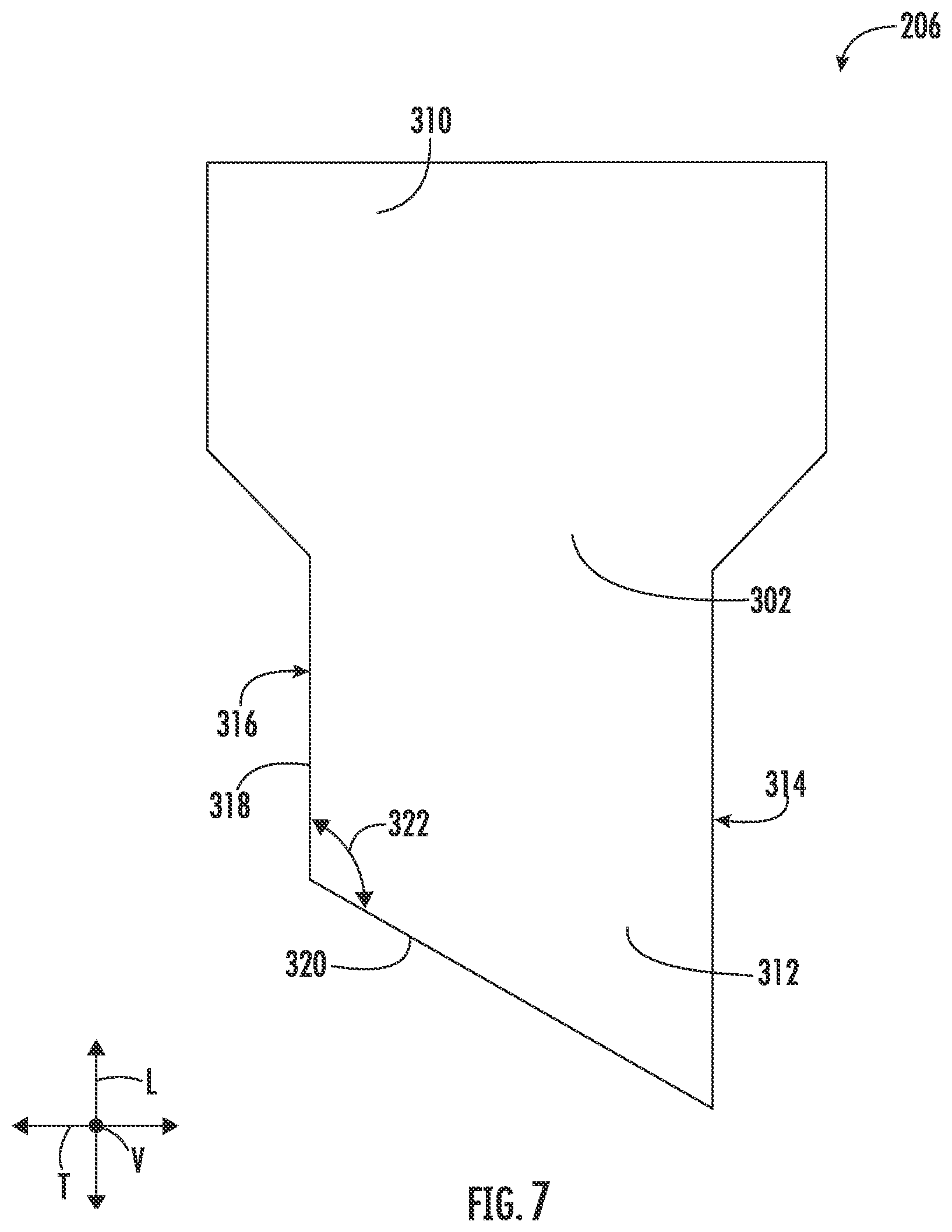 Patent US12616354 Figure 7 – Angled trailing side for a trigger head of a slide assembly