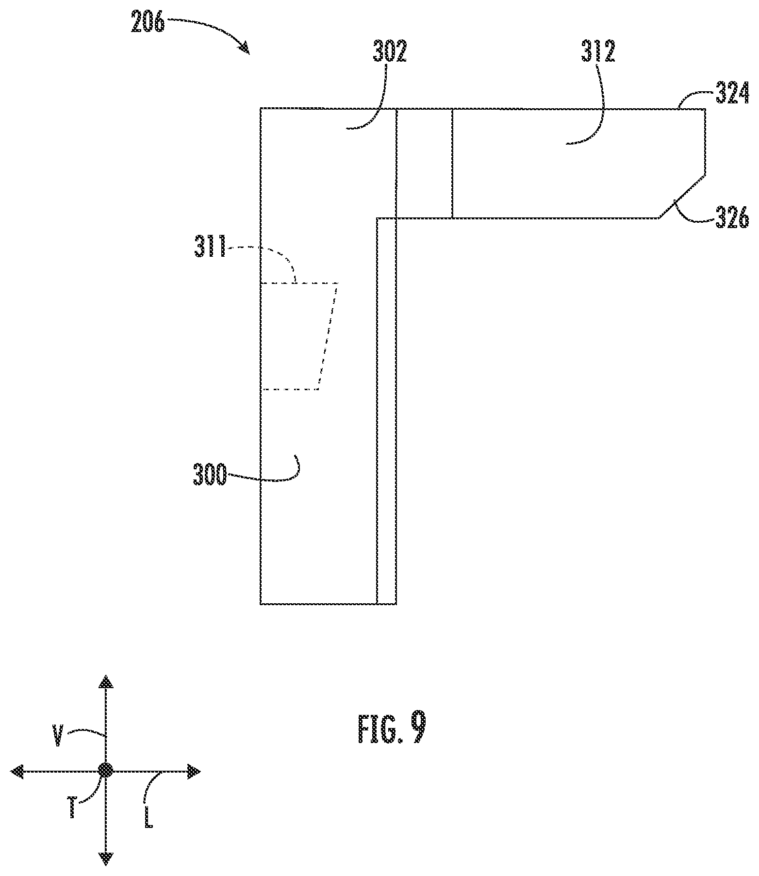 Patent US12616354 Figure 9 – Angled trailing side for a trigger head of a slide assembly