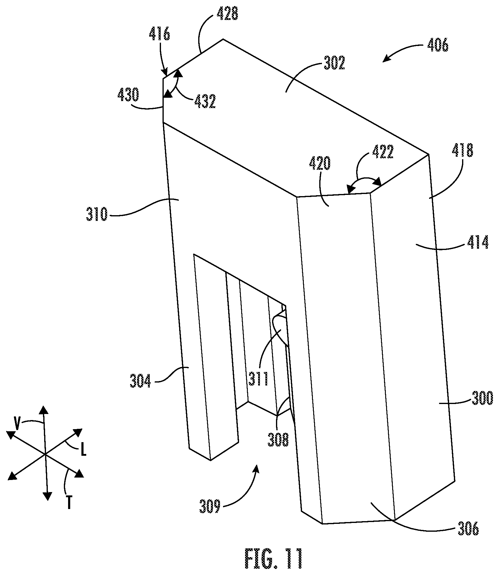 Patent US12616355 Figure 11 – Angled leading side for a trigger head of a slide assembly