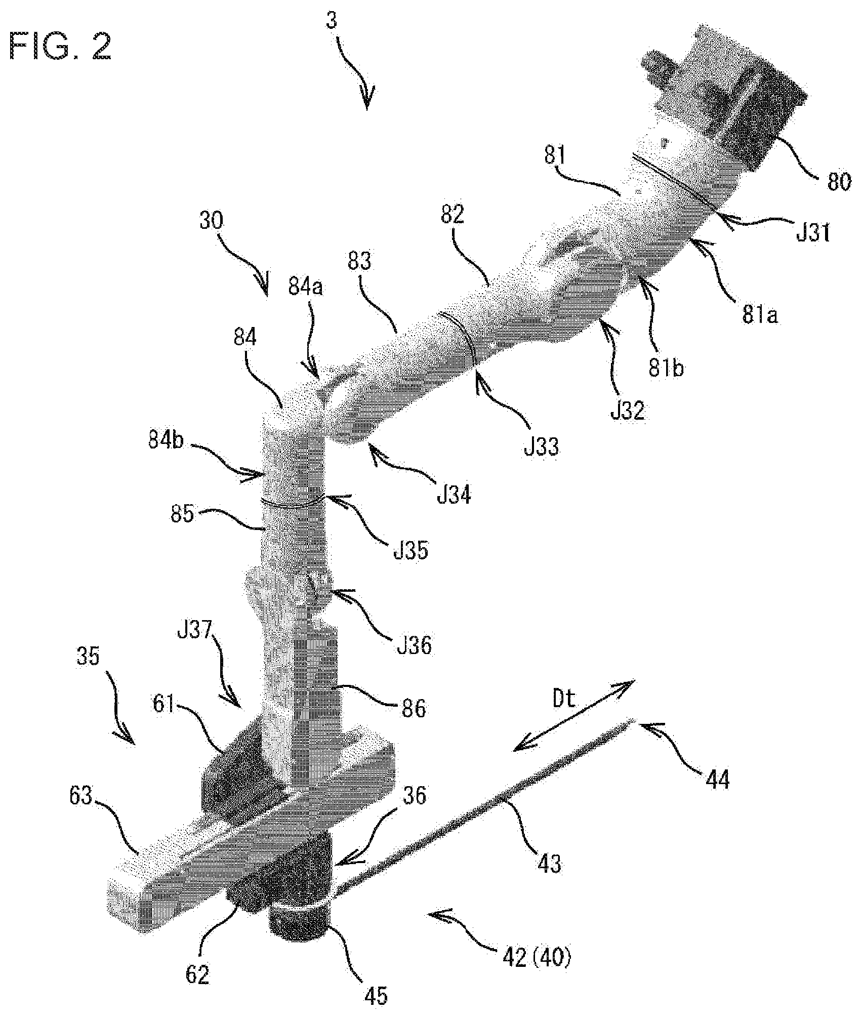 Patent US12616360 Figure 2 – Manipulator arm and patient-side system for surgical system