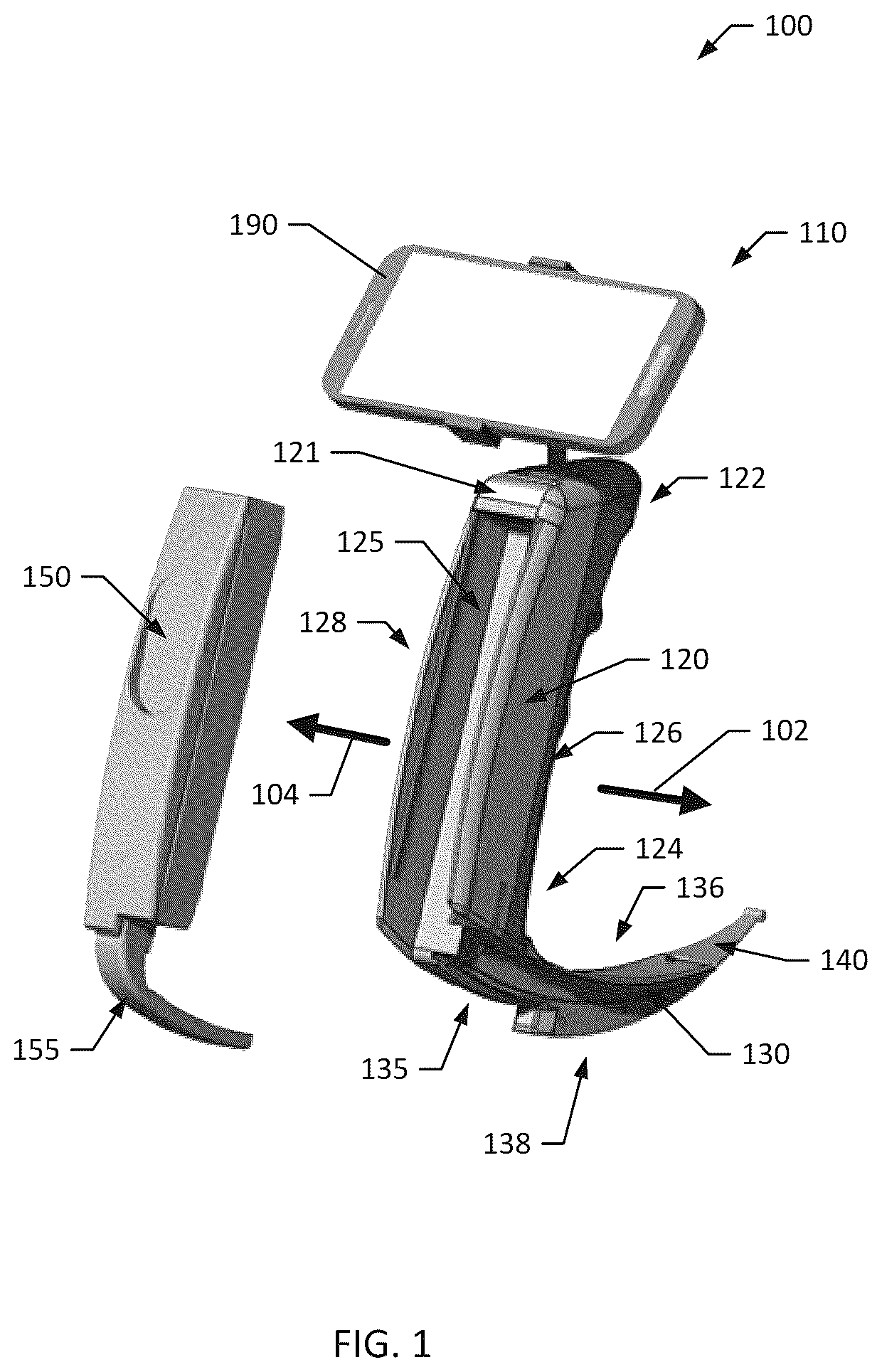 Patent US12616364 Figure 1 – Videolaryngoscopy device for endotracheal intubation