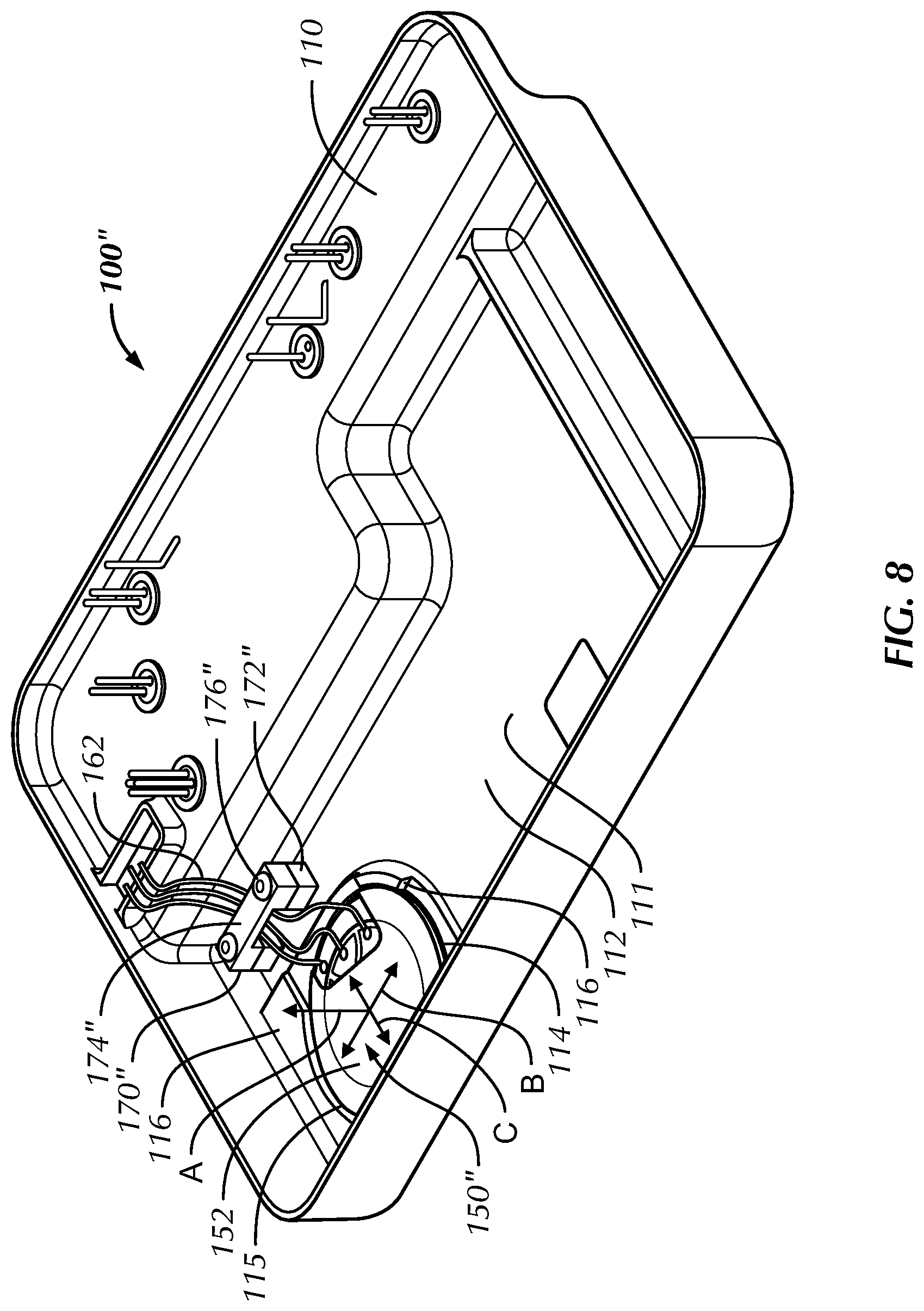 Patent US12616369 Figure 8 – Component mounting system and method for an implantable medical device