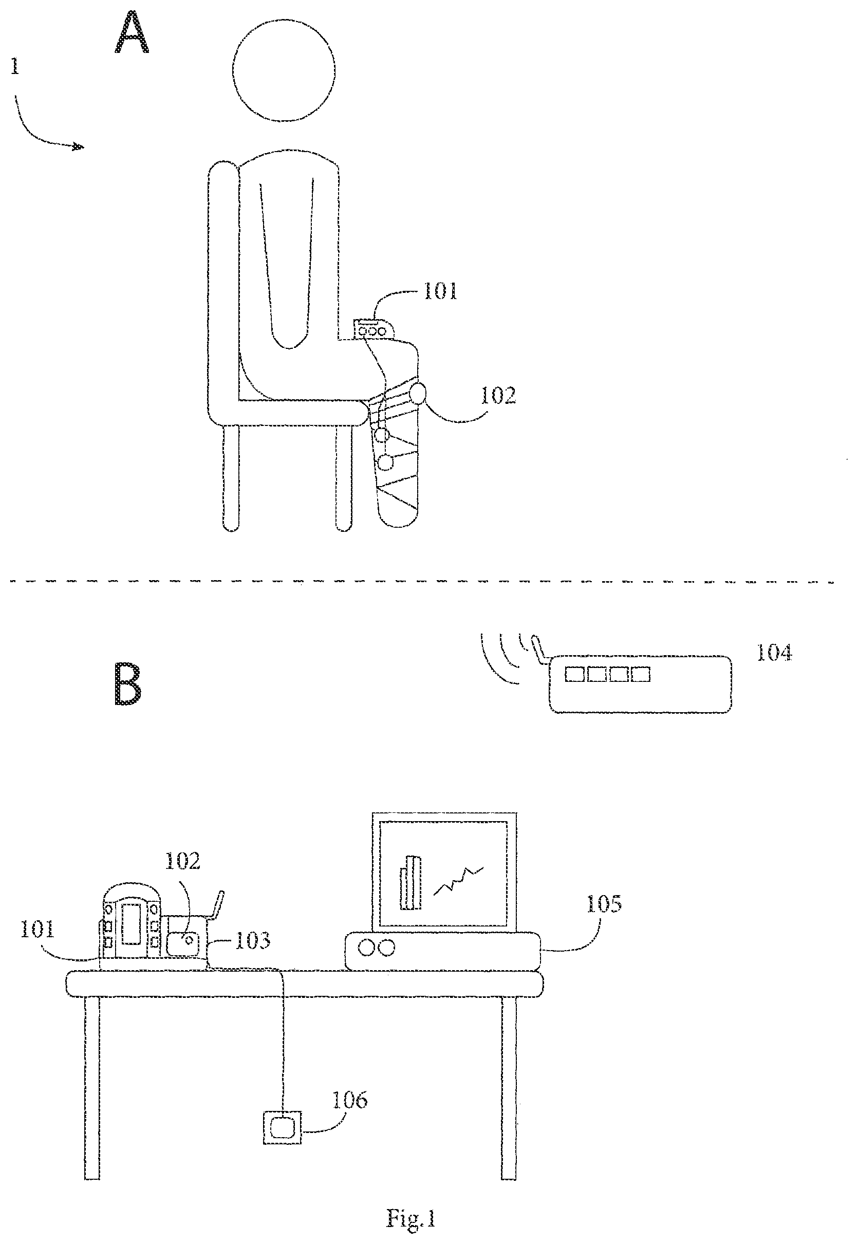 Patent US12616381 Figure 1 – System for management and prevention of venous pooling