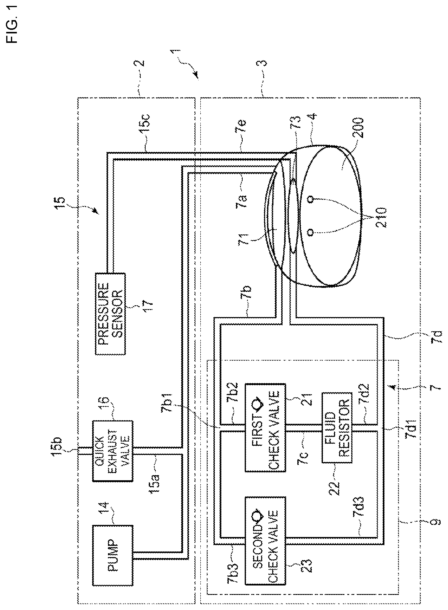 Patent US12616385 Figure 1 – Fluid circuit and blood pressure measurement device