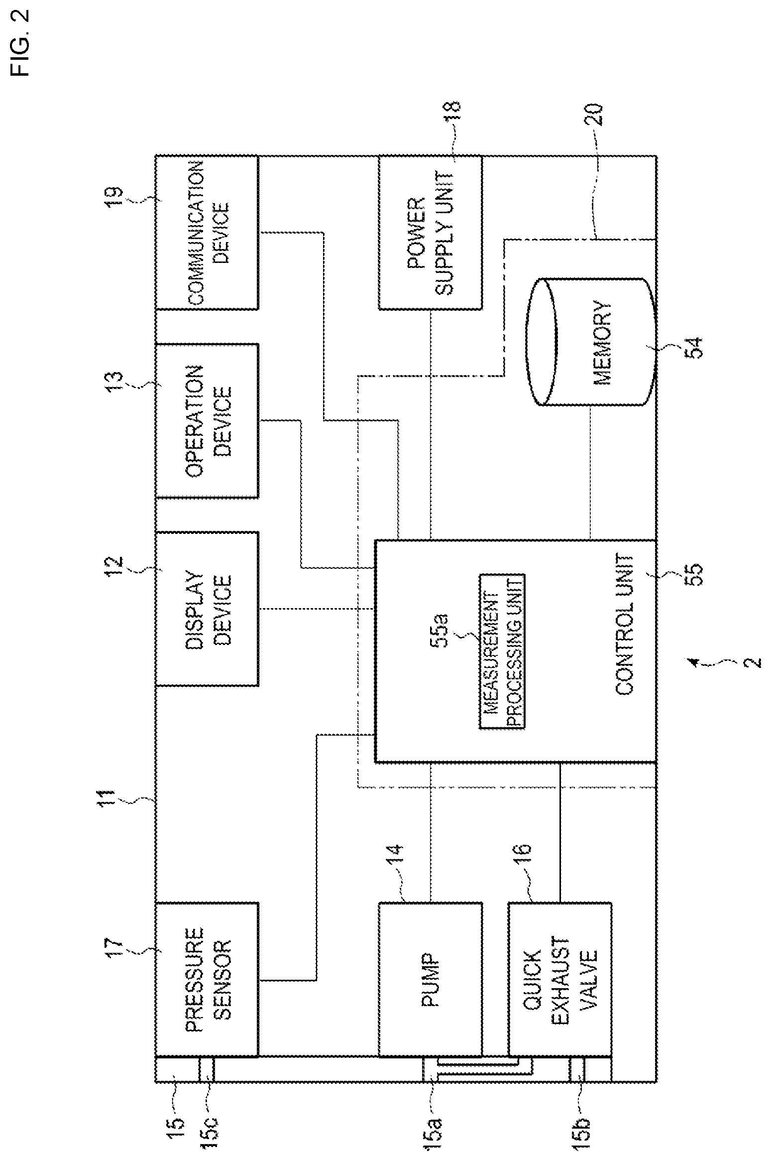 Patent US12616385 Figure 2 – Fluid circuit and blood pressure measurement device