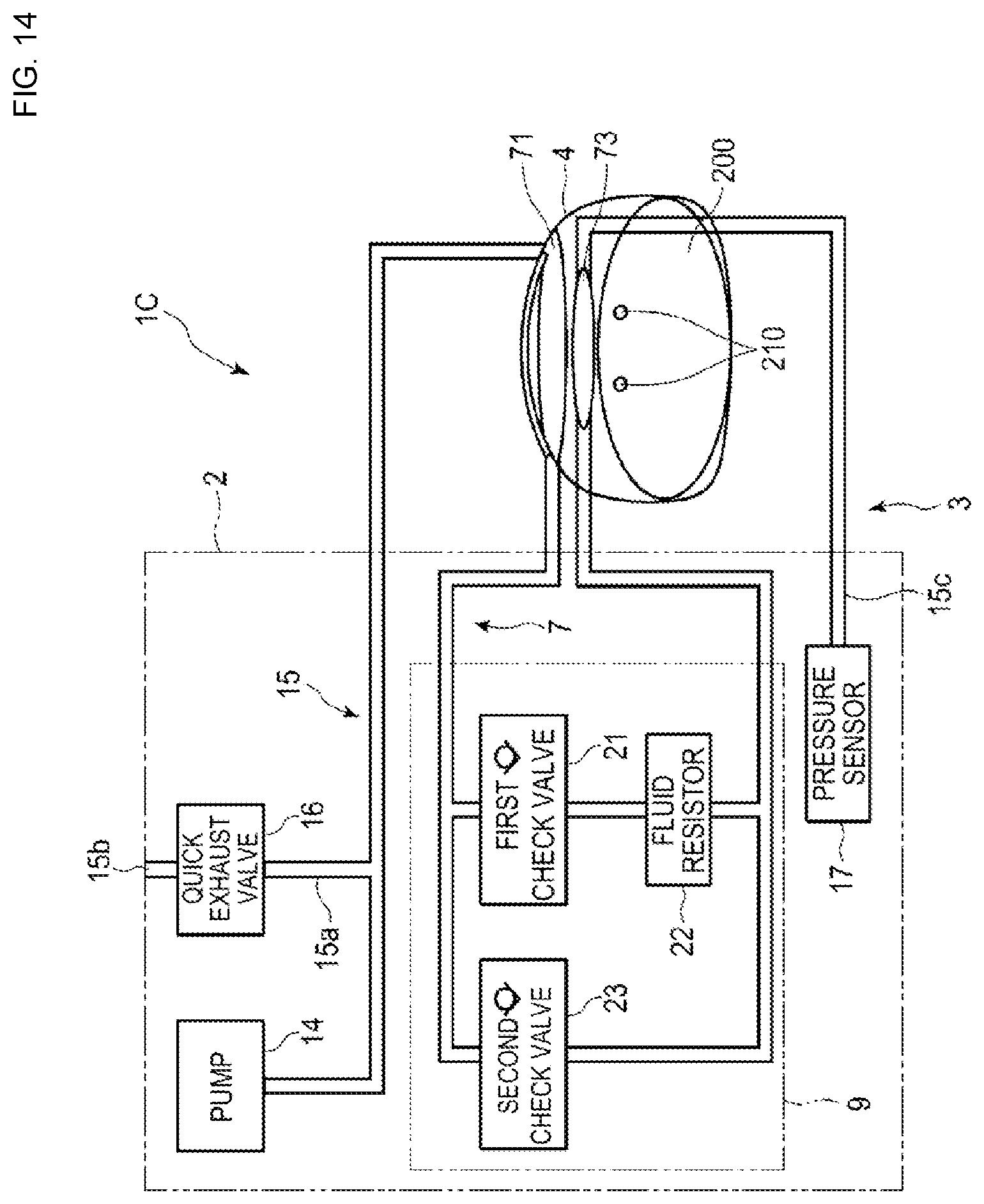 Patent US12616385 Figure 13 – Fluid circuit and blood pressure measurement device