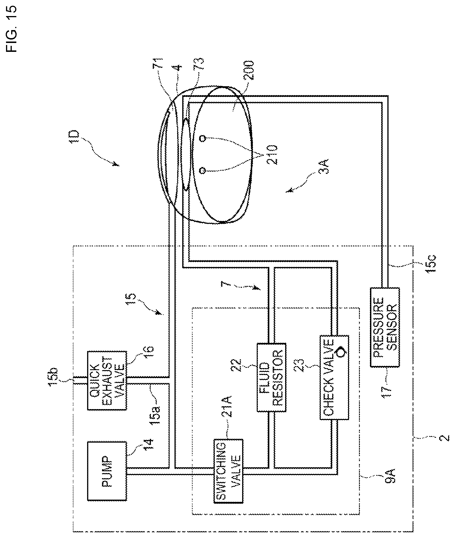 Patent US12616385 Figure 14 – Fluid circuit and blood pressure measurement device