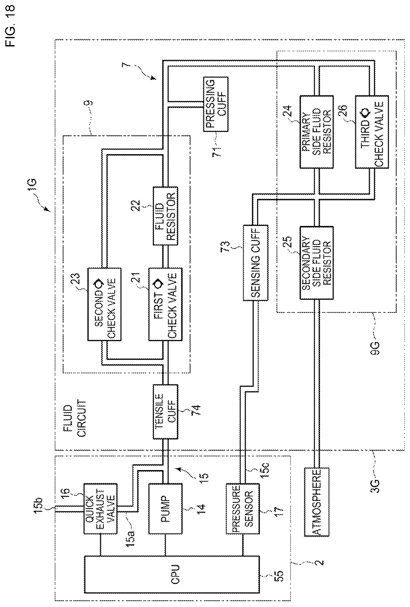 Patent US12616385 Figure 17 – Fluid circuit and blood pressure measurement device