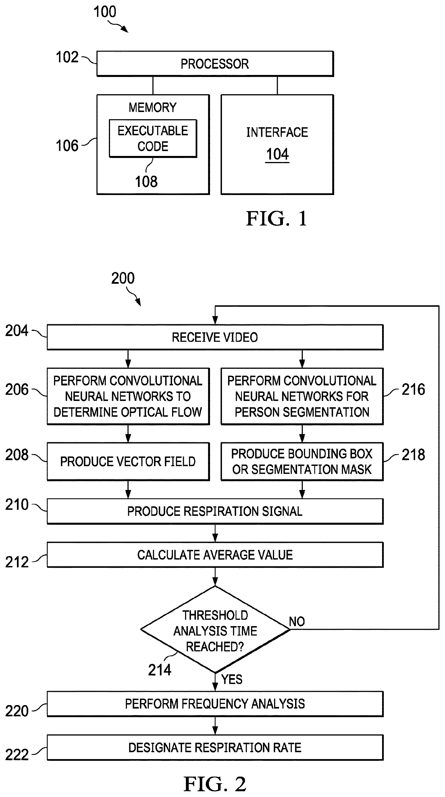 Patent US12616391 Figure 1 – Neural networks to determine respiration rates