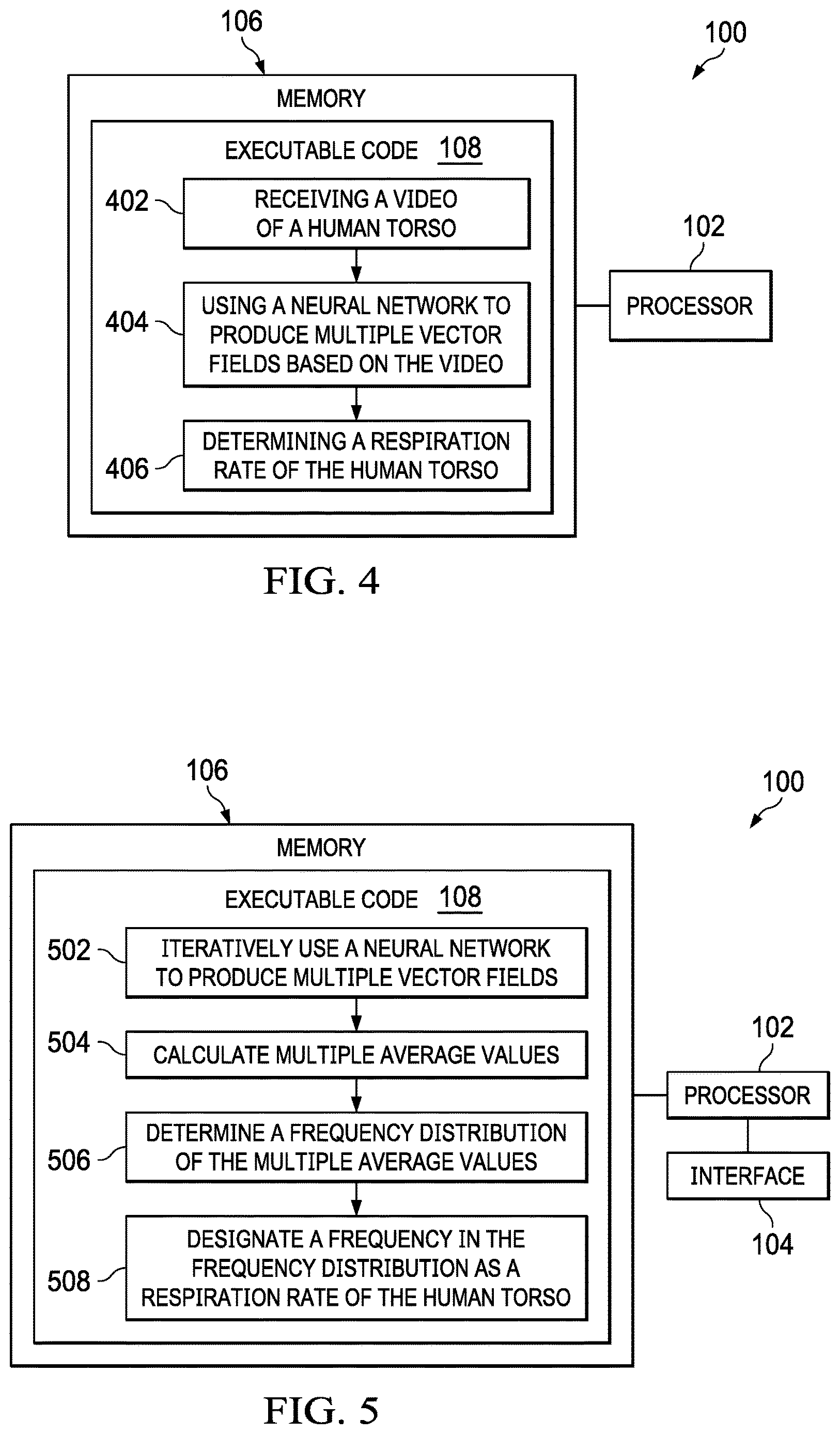Patent US12616391 Figure 5 – Neural networks to determine respiration rates