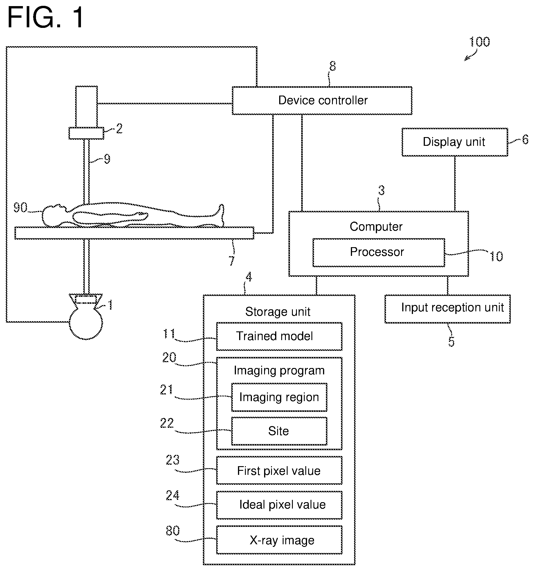 Patent US12616437 Figure 1 – X-ray imaging apparatus